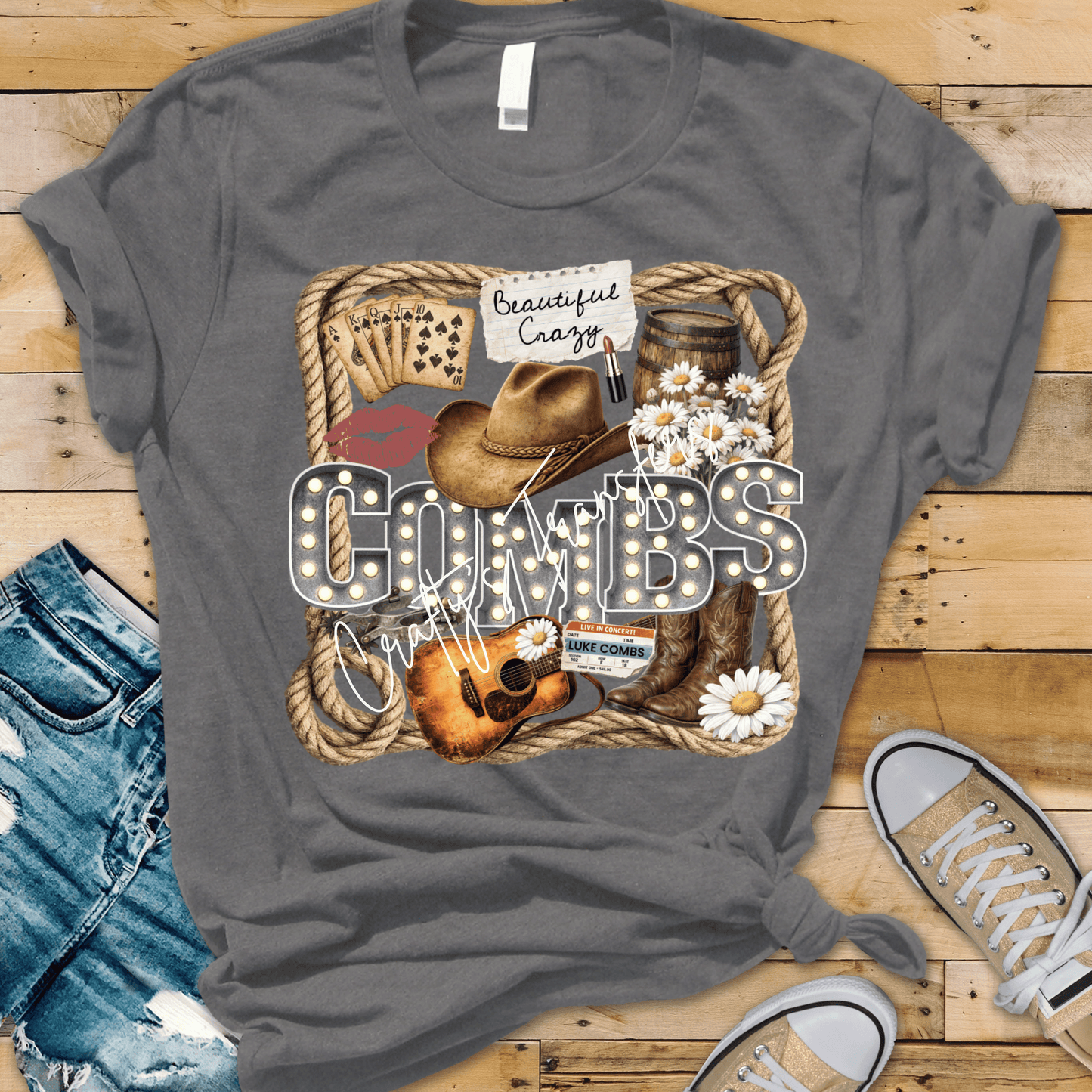 Country Combs Western DTF Transfer | Retro Country Concert Graphic | Cowgirl Rodeo Boutique Shirt Design