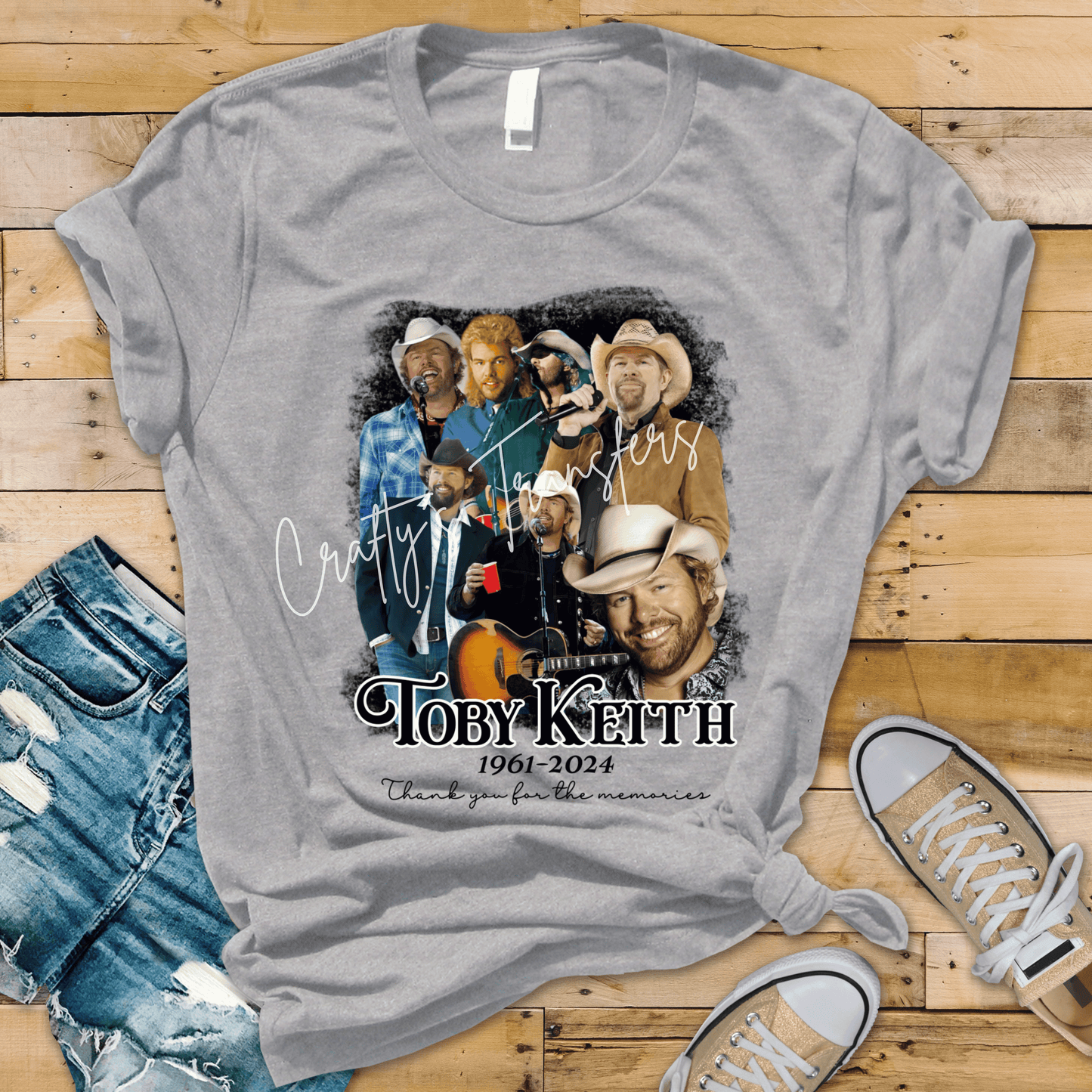 Toby Keith Memories DTF Transfer | Vintage Country Music Shirt Transfer | Toby Keith Collage Graphic Tee