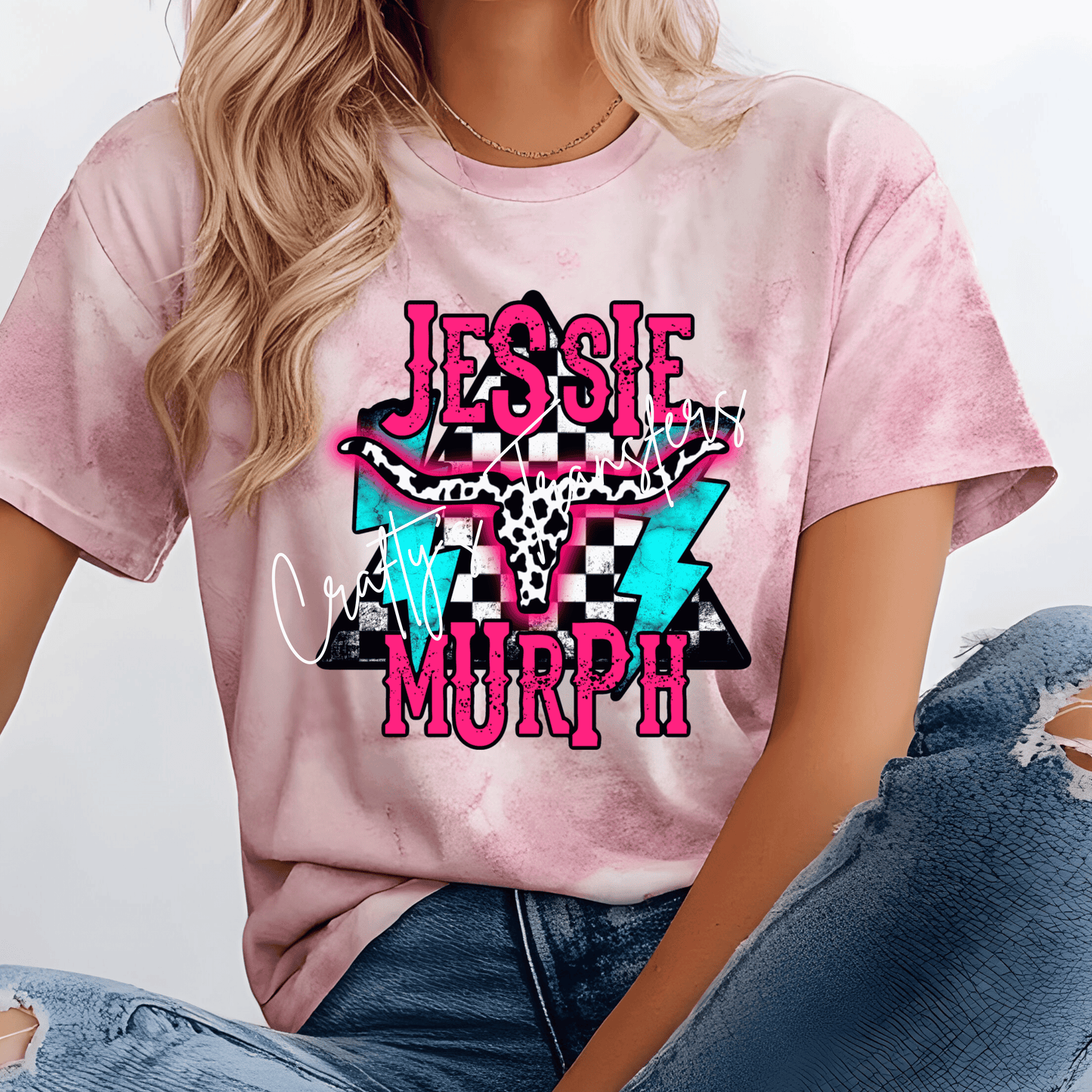 Jessie Murph Western DTF Transfer | Retro Cow Skull Country Graphic Tee Heat Transfer