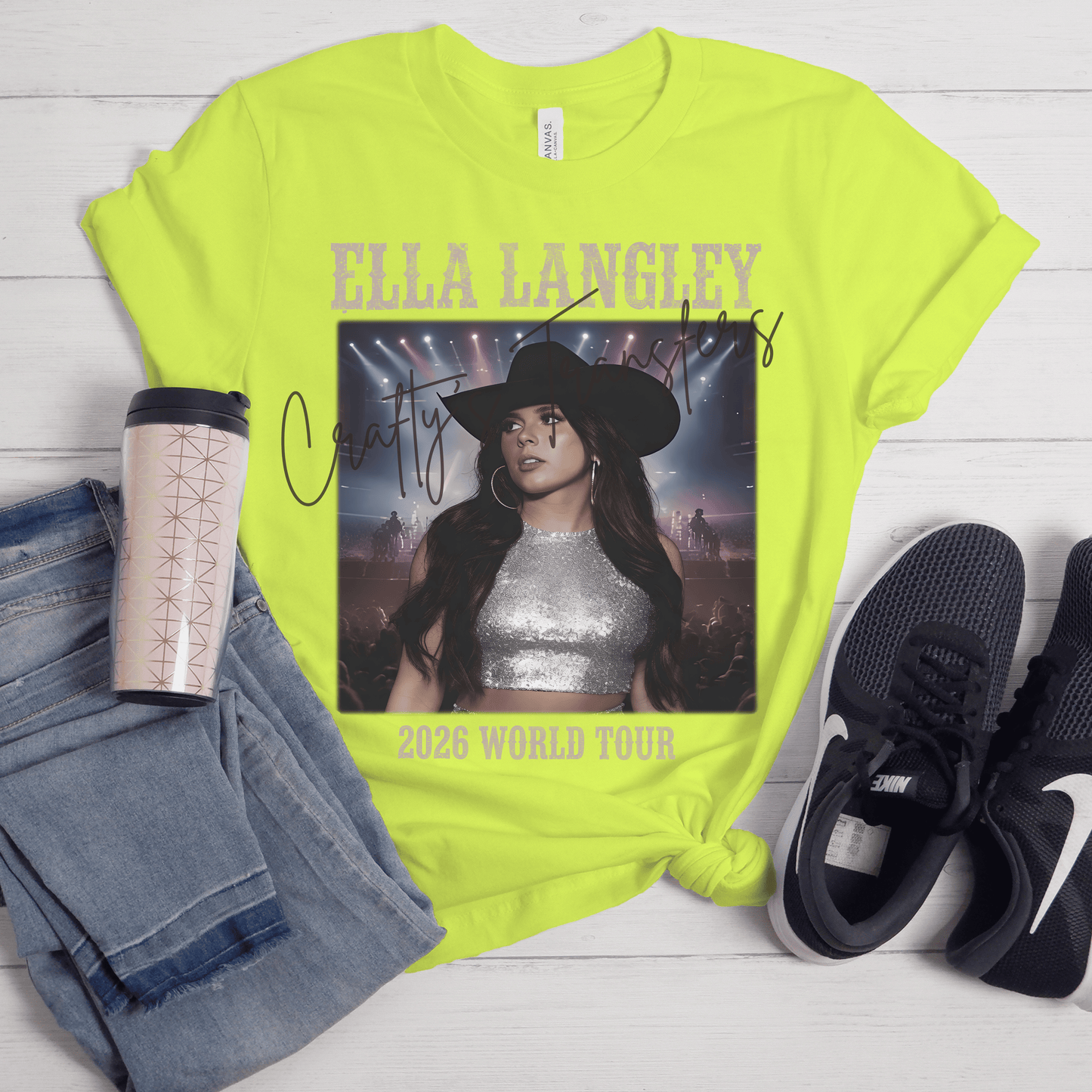 Ella Langley 2026 World Tour Inspired DTF Transfer | Country Concert Graphic Tee Transfer | Western Music Shirt Design