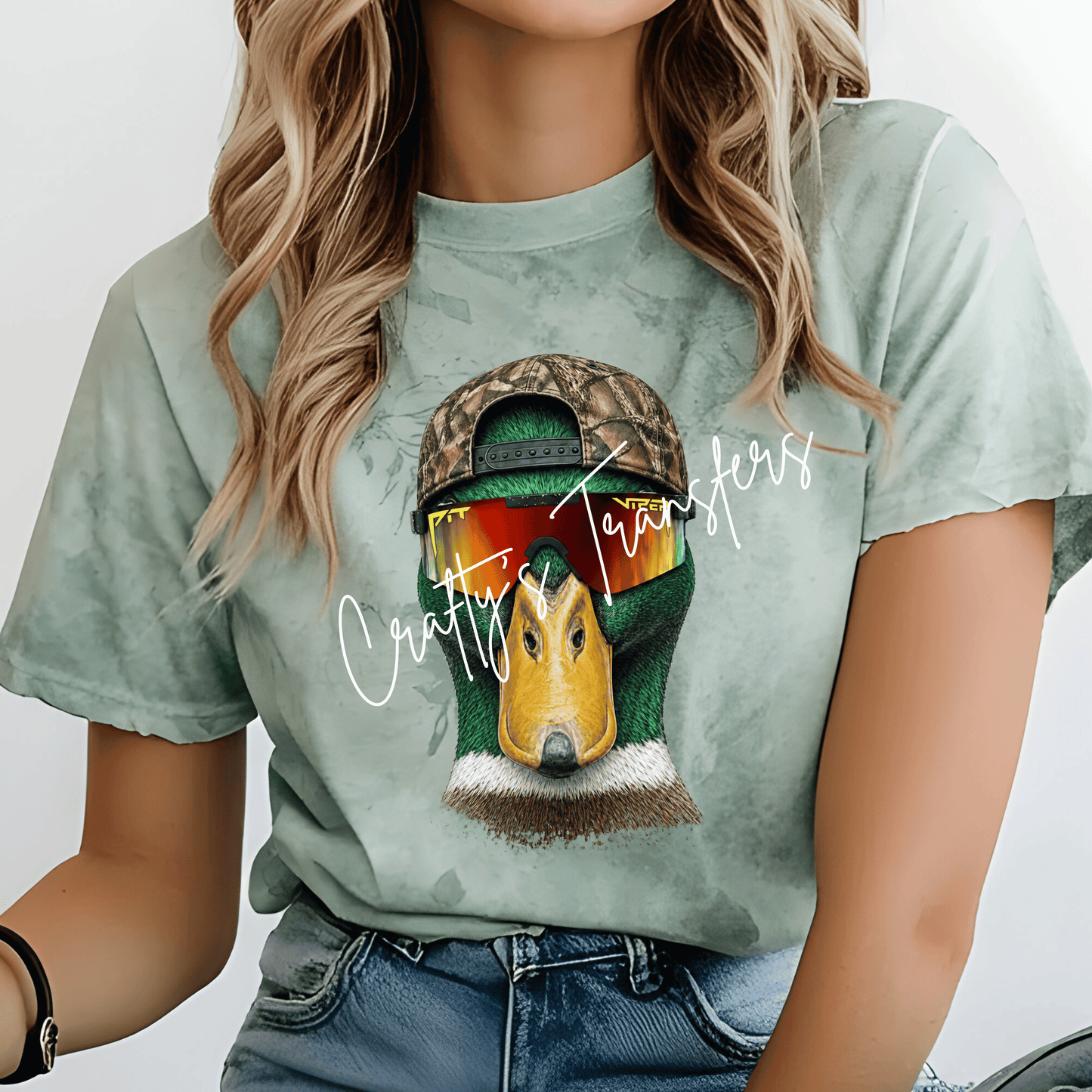Multiple Animals - Highland Cow Camo Sunglasses DTF Transfer | Funny Western Cow Graphic Transfer | Country Shirt Transfer | Hunting Cow Western Design