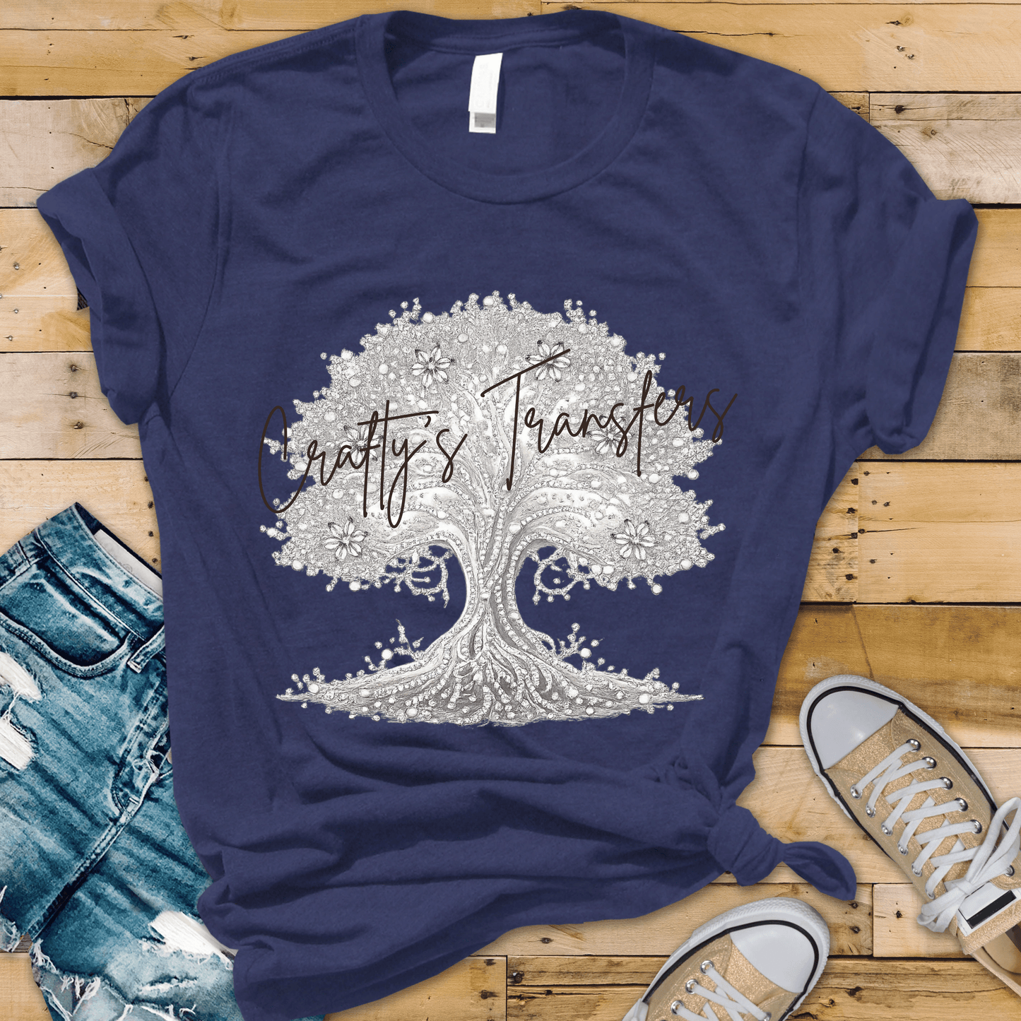 Tree of Life DTF Transfer | Boho Floral Tree Heat Transfer | Rustic Nature Graphic Tee | Faith Inspired Boutique DTF Transfer