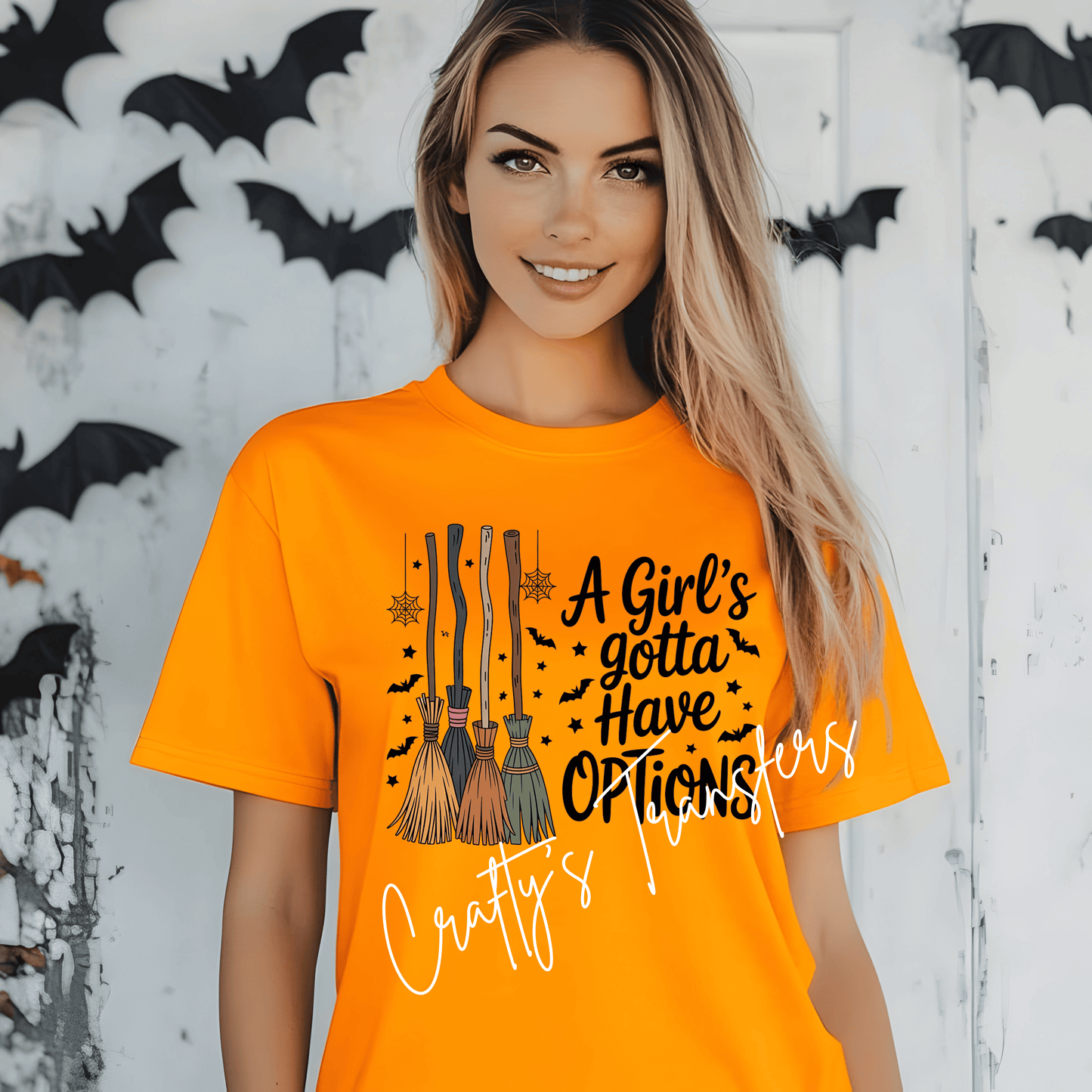 A Girl's Gotta Have Options DTF Transfer | Funny Halloween Witch Broom Shirt Transfer | Spooky Heat Transfer | Ready to Press
