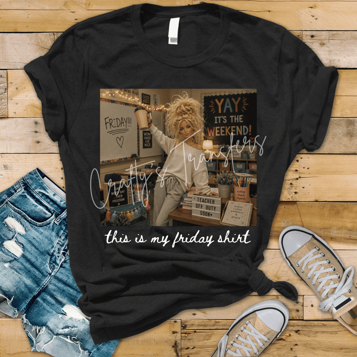 Funny Friday Teacher DTF