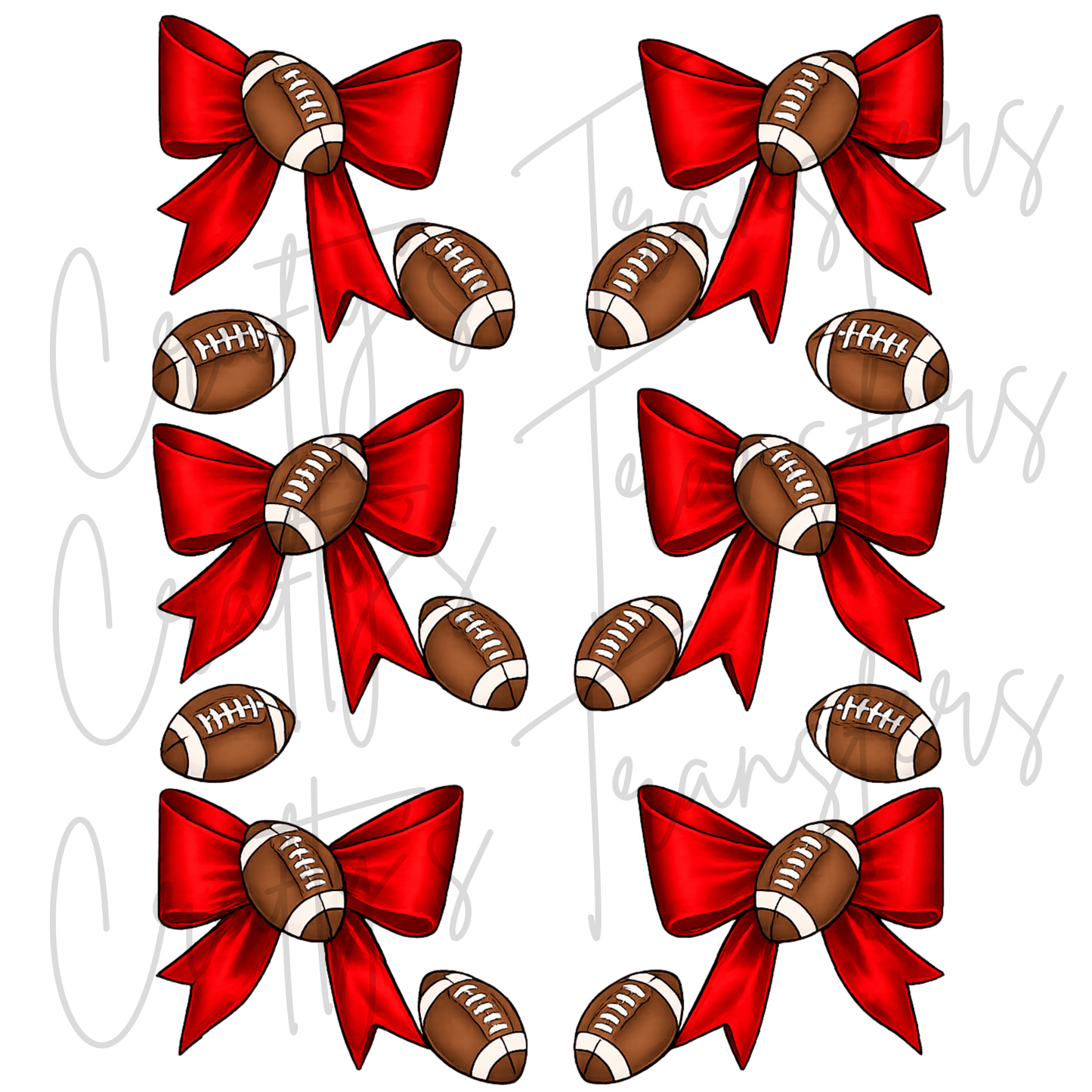 Red Bow Football Sleeves