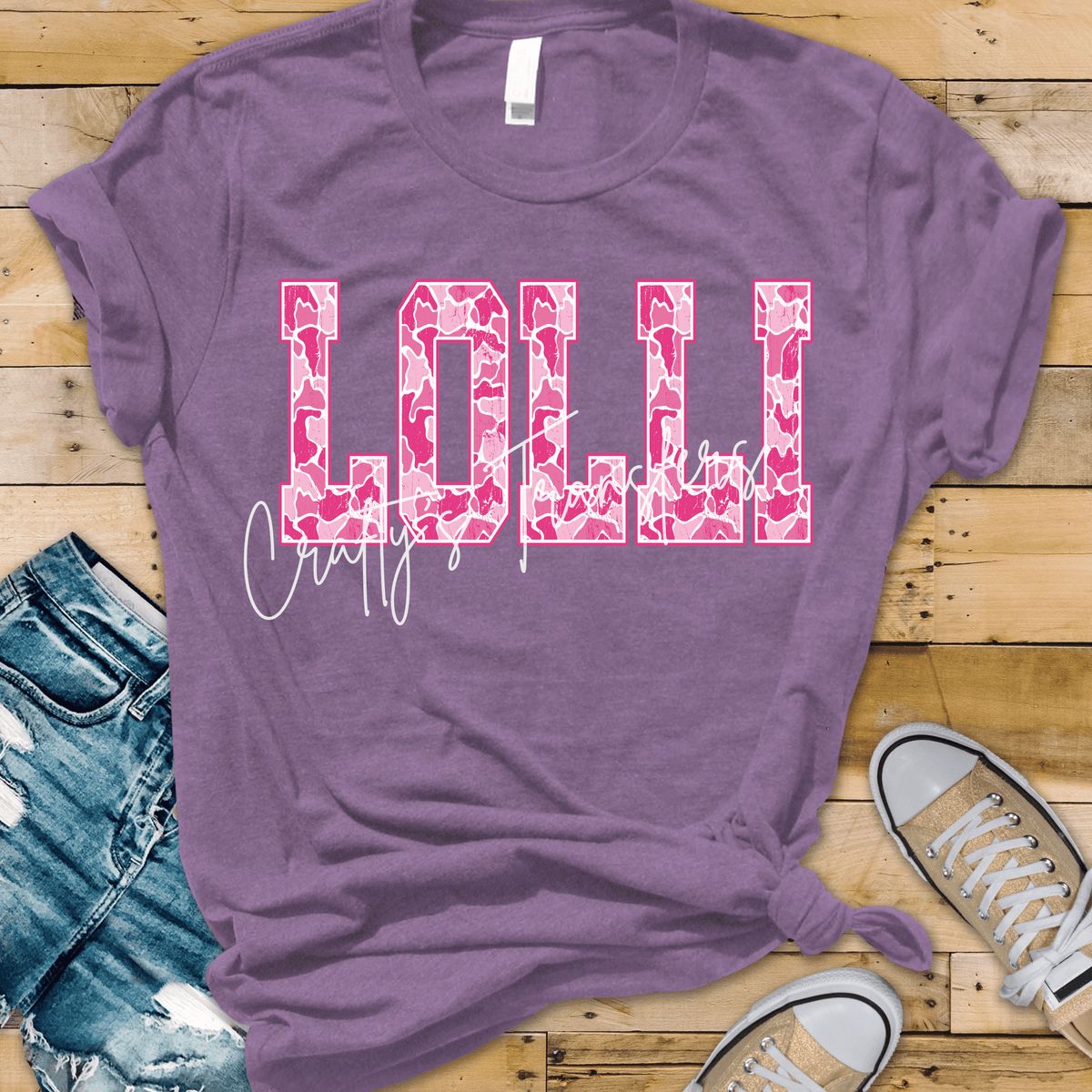 Pink Camo Family Name DTF Transfer – Mama, Mini, Nana, Gigi, Sassy & Mimi Shirt Transfers