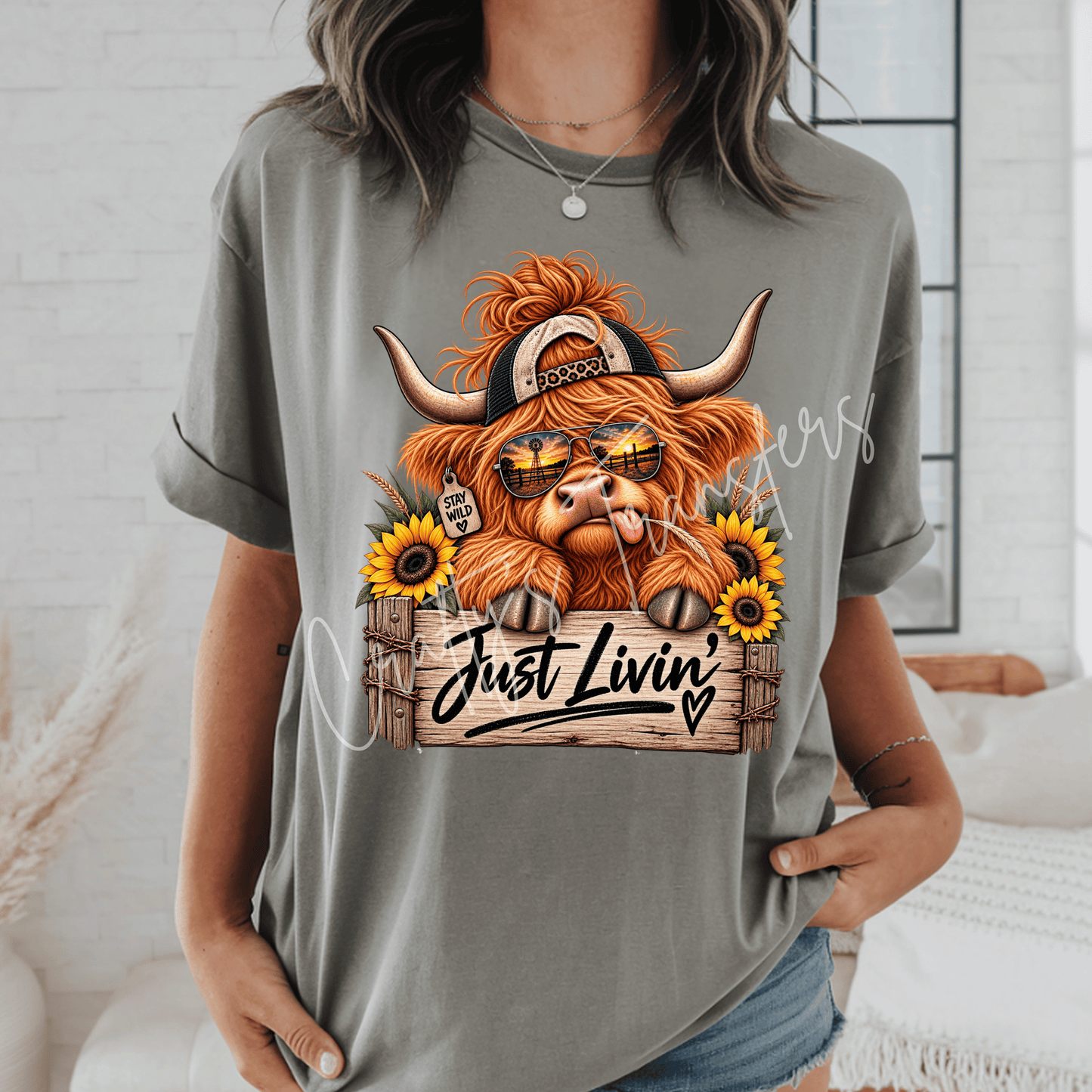 Cute Highland Cow - Just Livin'