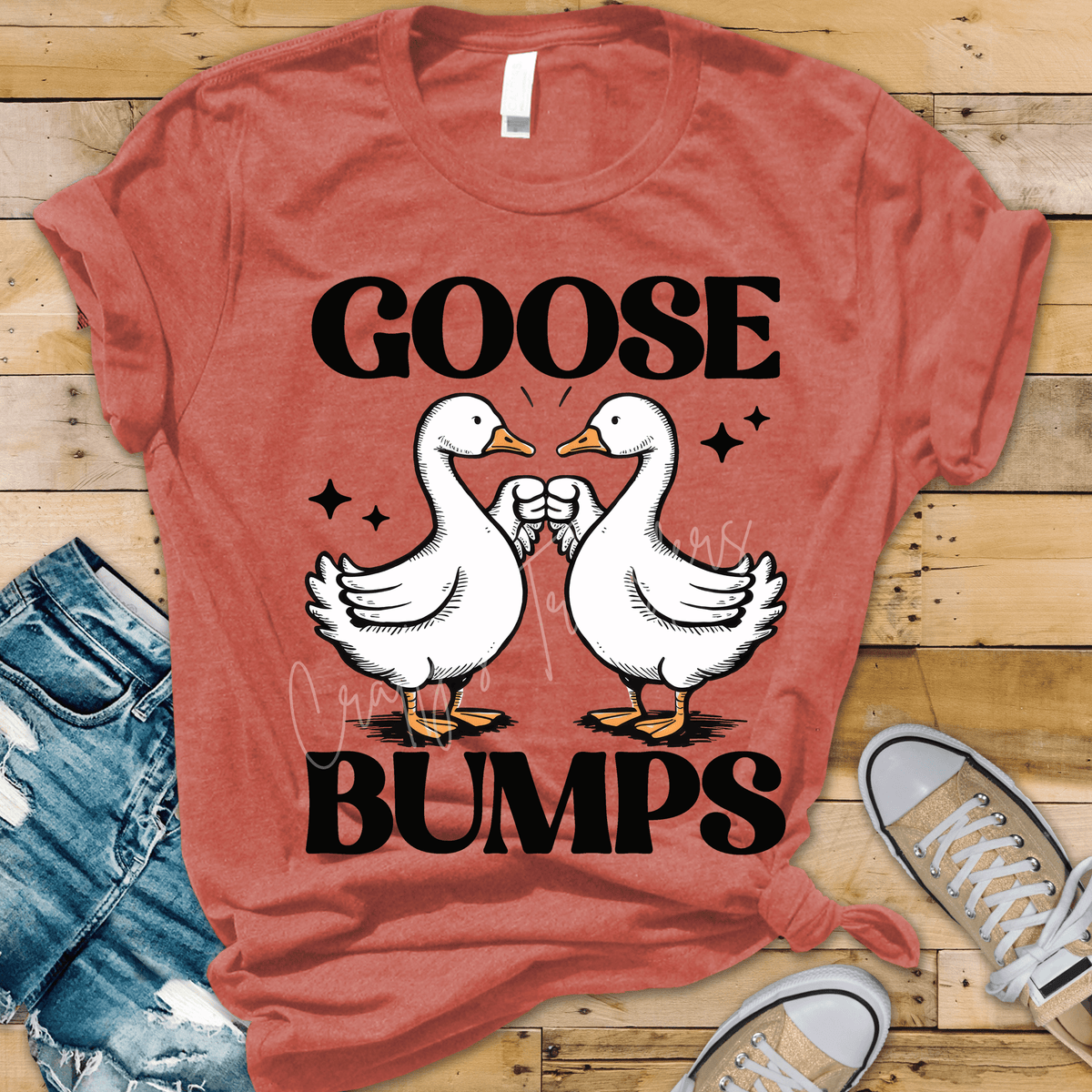 Goose Bumps DTF Transfer – Funny Fist Bump Geese Pun Graphic