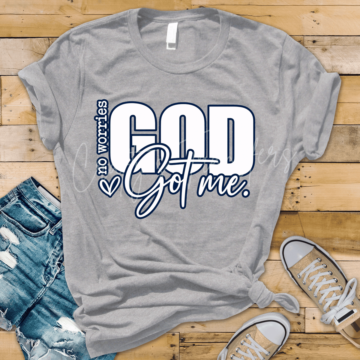 God Got Me No Worries Christian DTF Transfer – Faith Based Shirt Design – Inspirational Scripture Style DTF