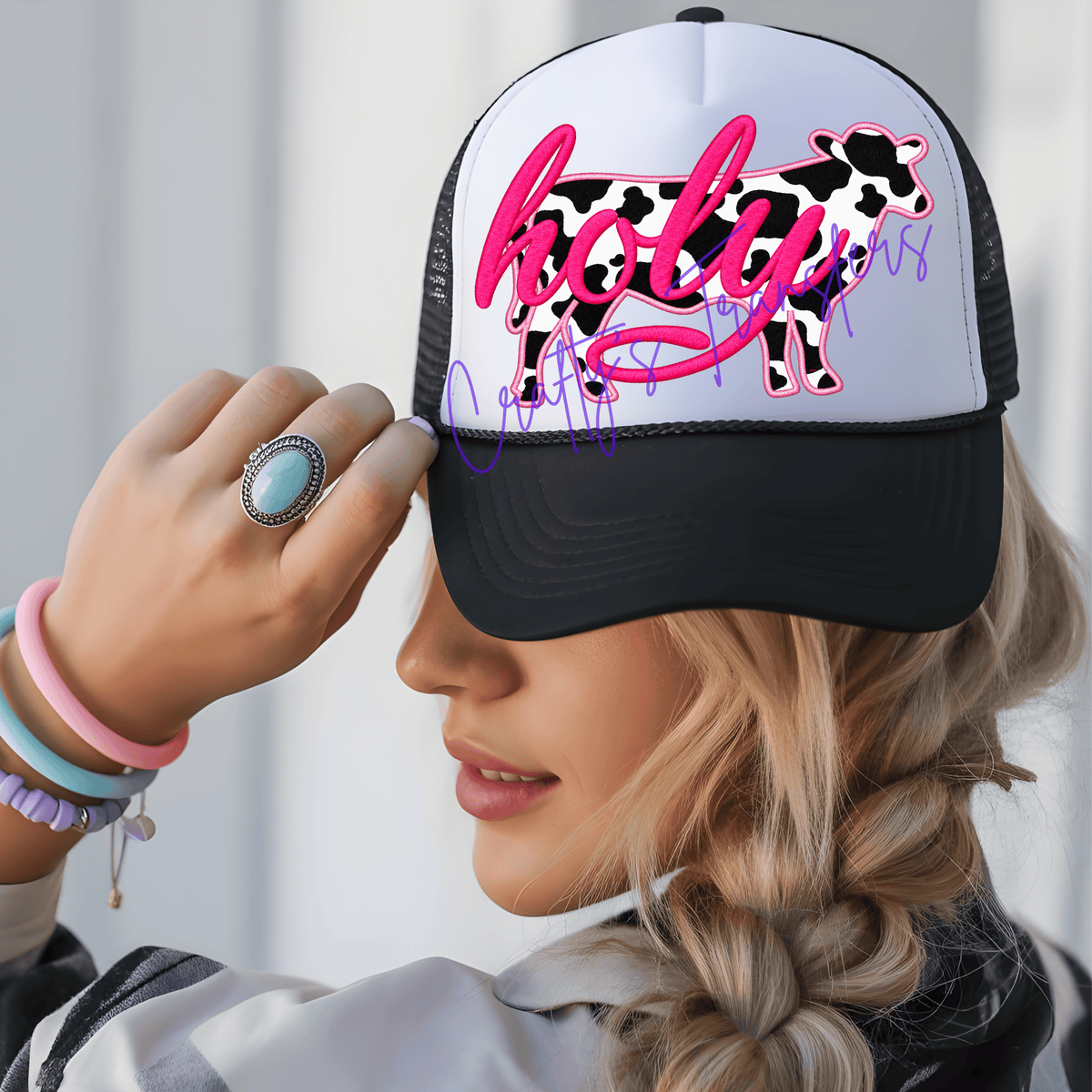 Holy Cow DTF Trucker Hat Patch