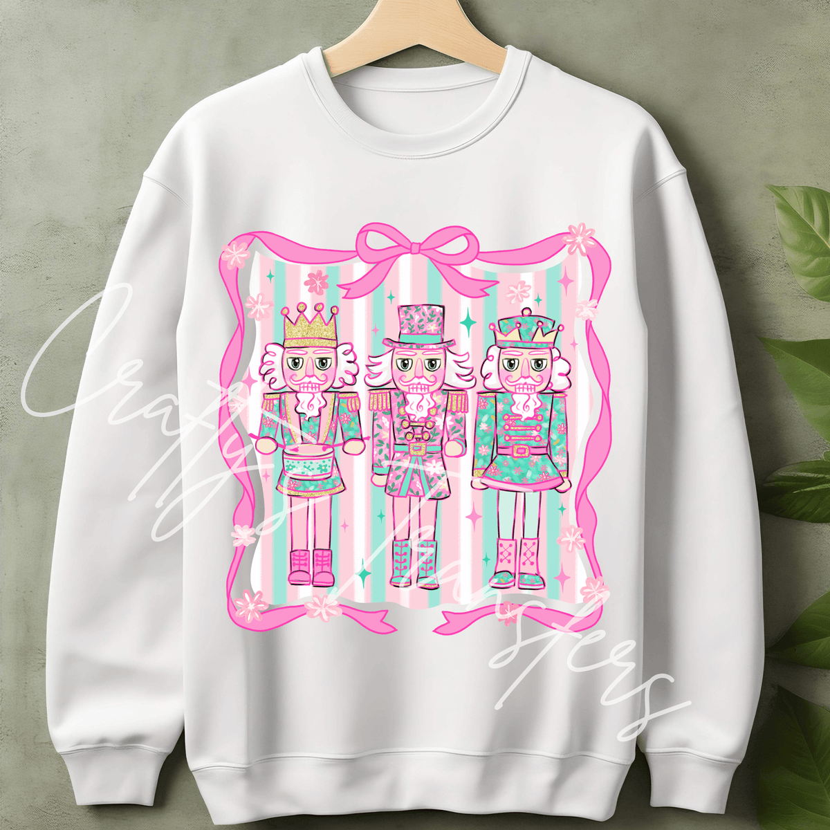 Pink Nutcracker DTF Transfer – Girly Christmas Nutcracker Shirt Design – Coquette Holiday DTF