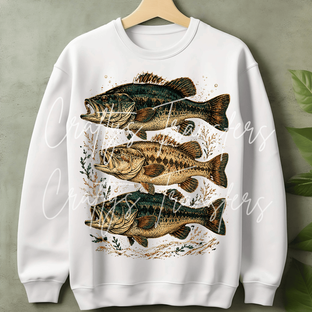 Stacked Fish Mens Tee Shirt Transfer DTF Transfer Outdoors