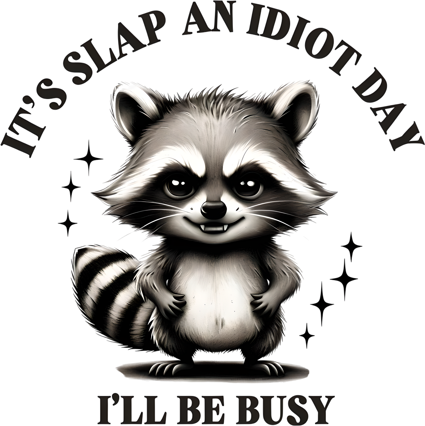 It's Slap An Idiot Day, I'll Be Busy Raccoon