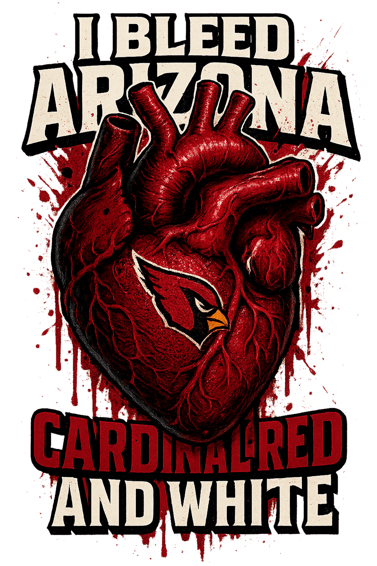 I Bleed Cardinal Red & White - Arizona