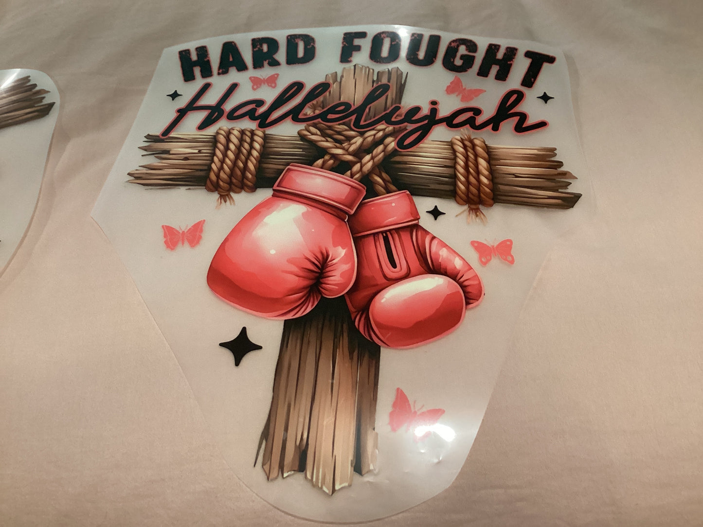 Cross - Hard Fought - DTF Transfer - Front & Back
