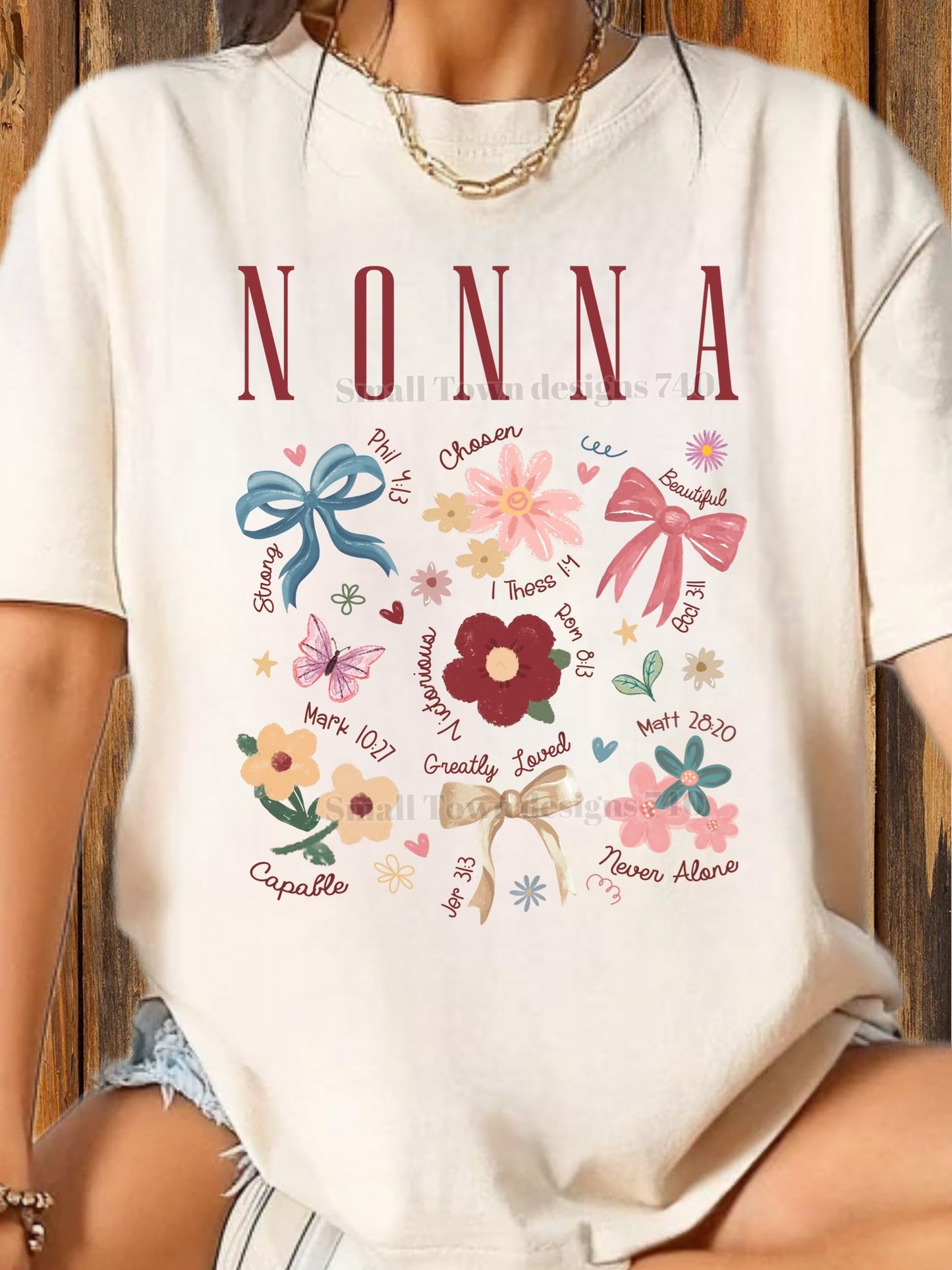 Bows & Scripture DTF Transfer (multiple names to choose from)