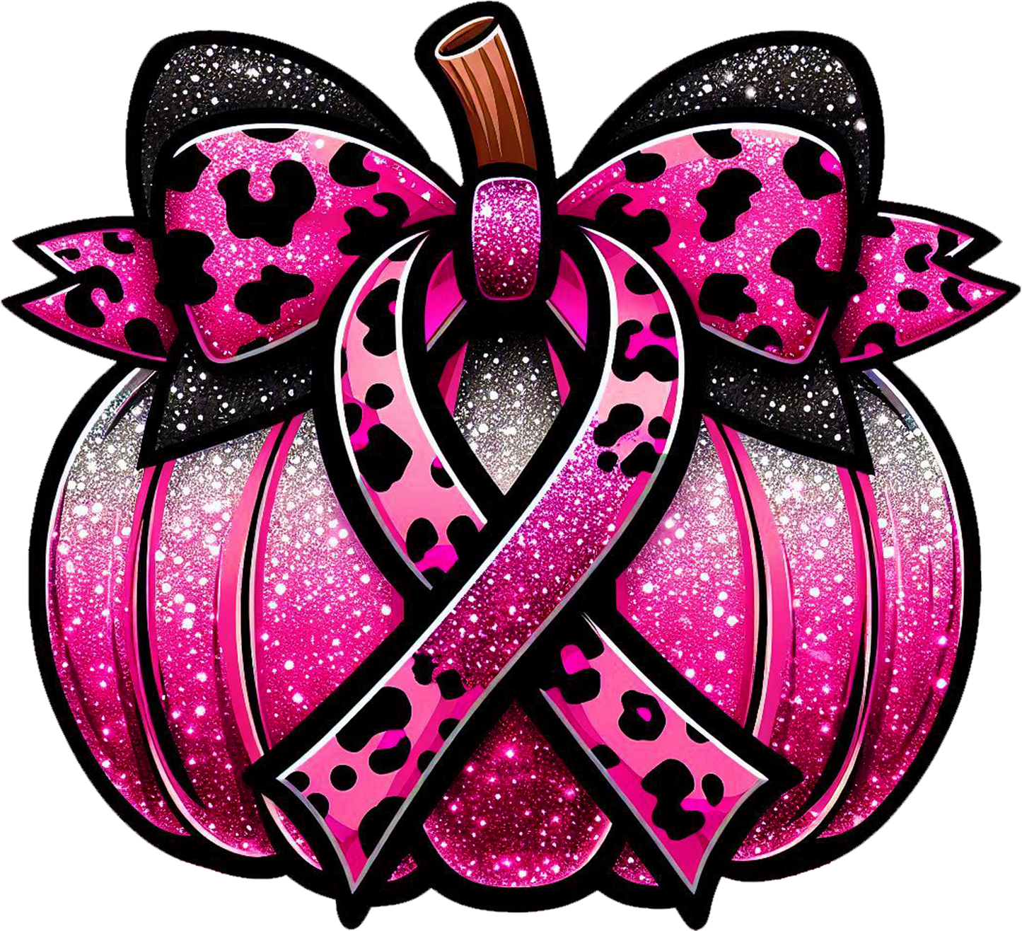 Breast Cancer Ribbon Pumpkin