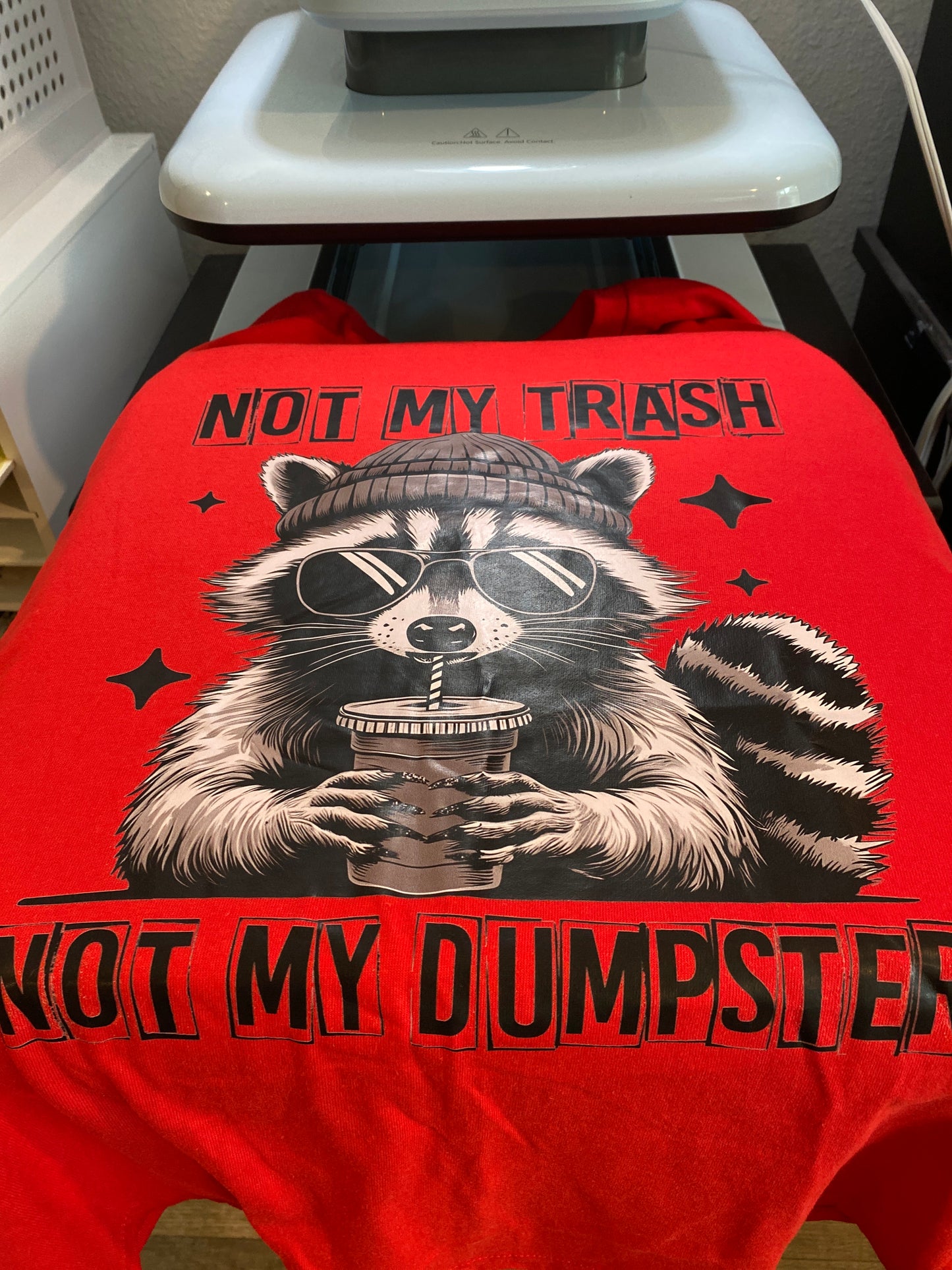 Not My Trash Gildan Red Large