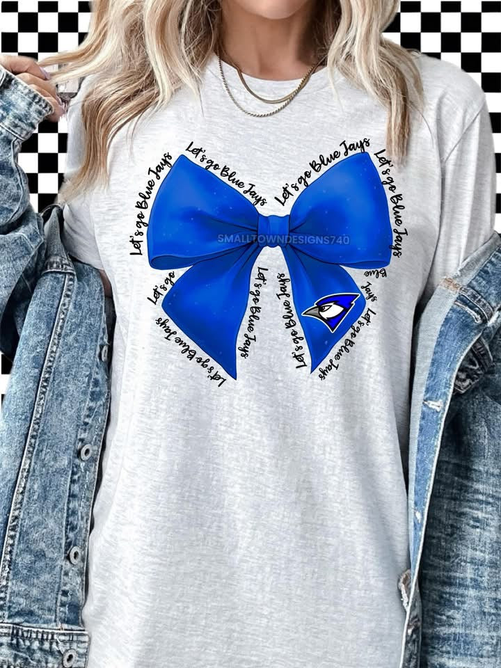 Blue Jays Bow - word wrapped