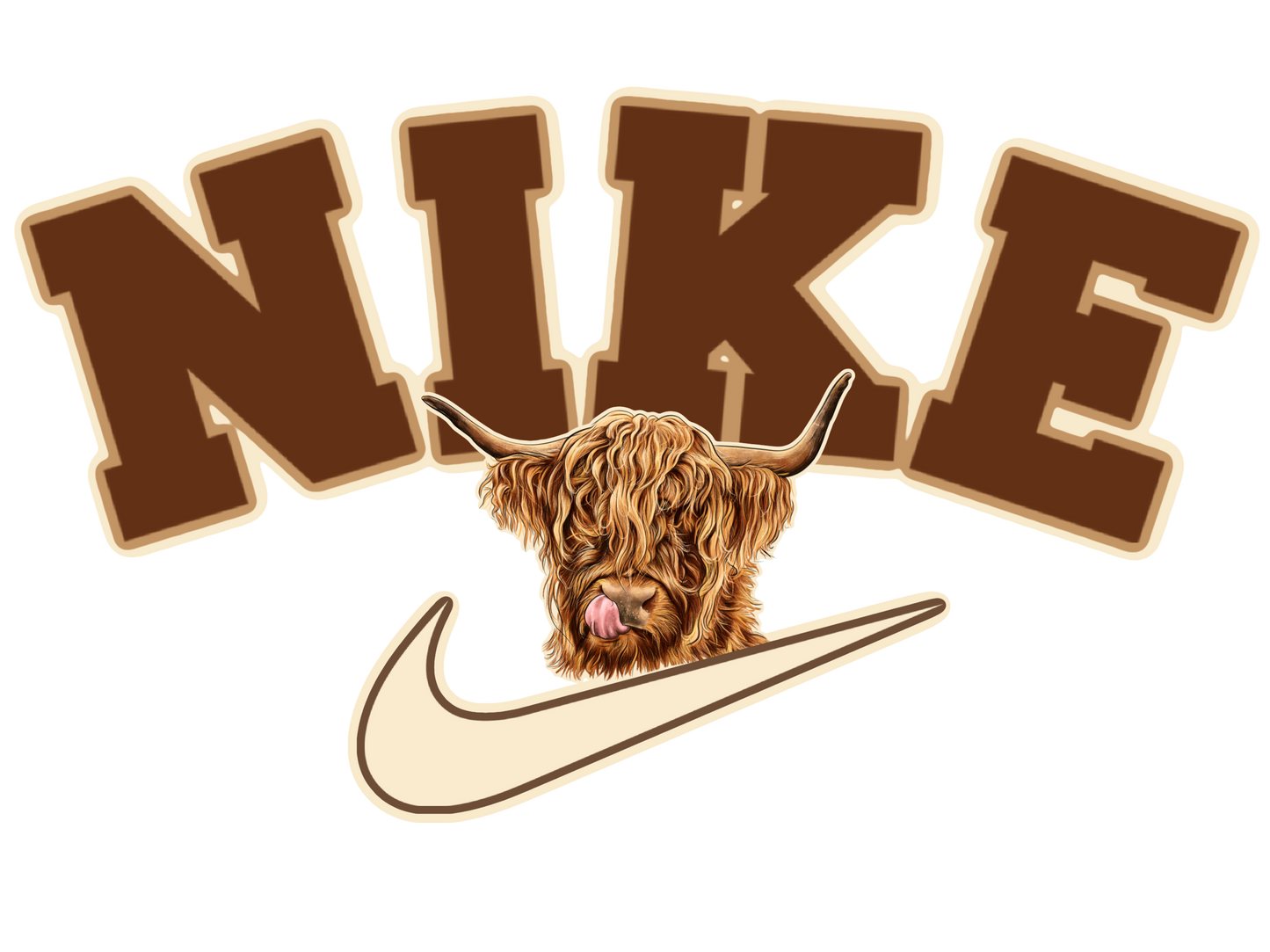 Nike Swoosh Highland Cow