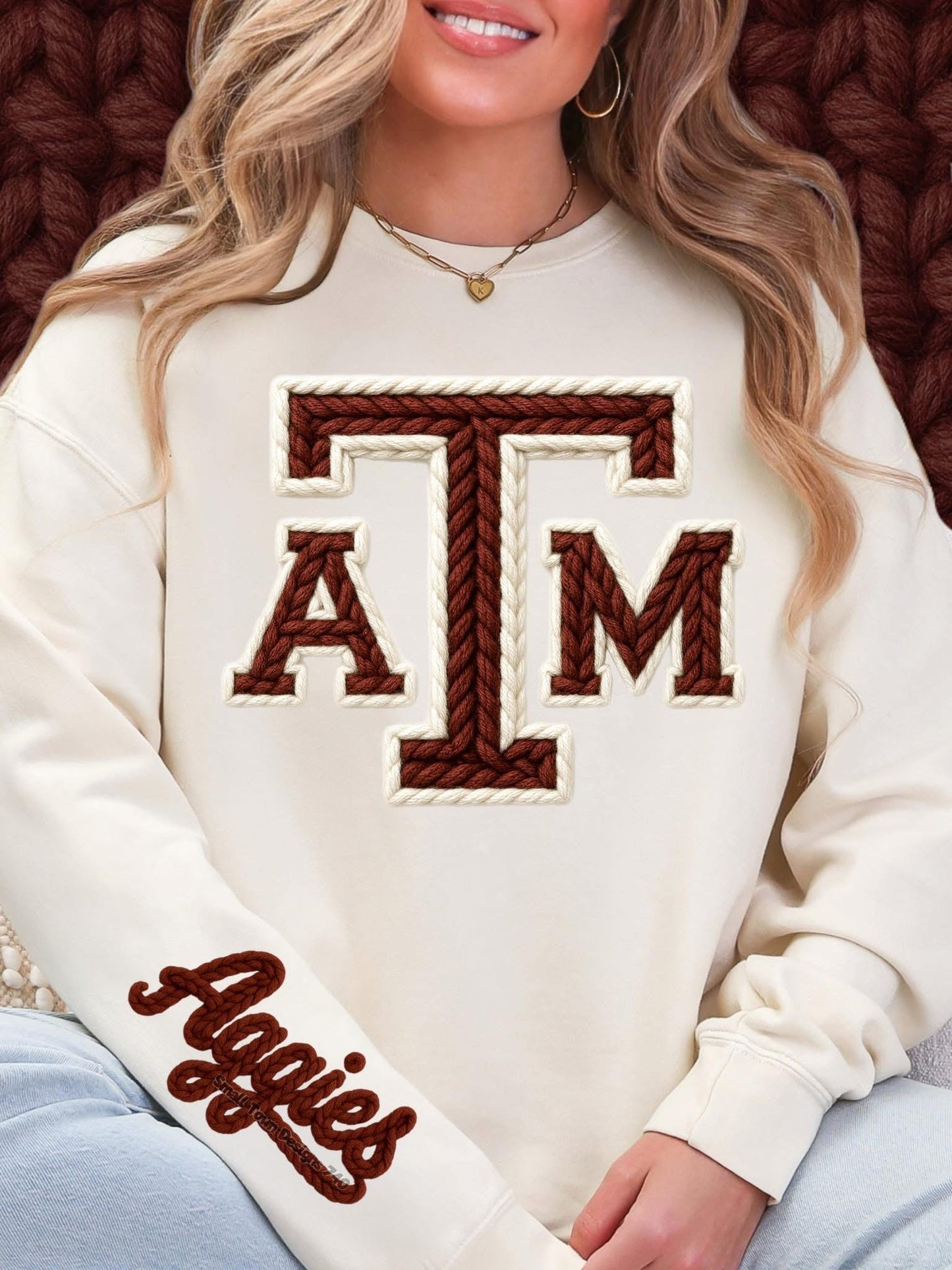Texas A & M Faux Yarn Style