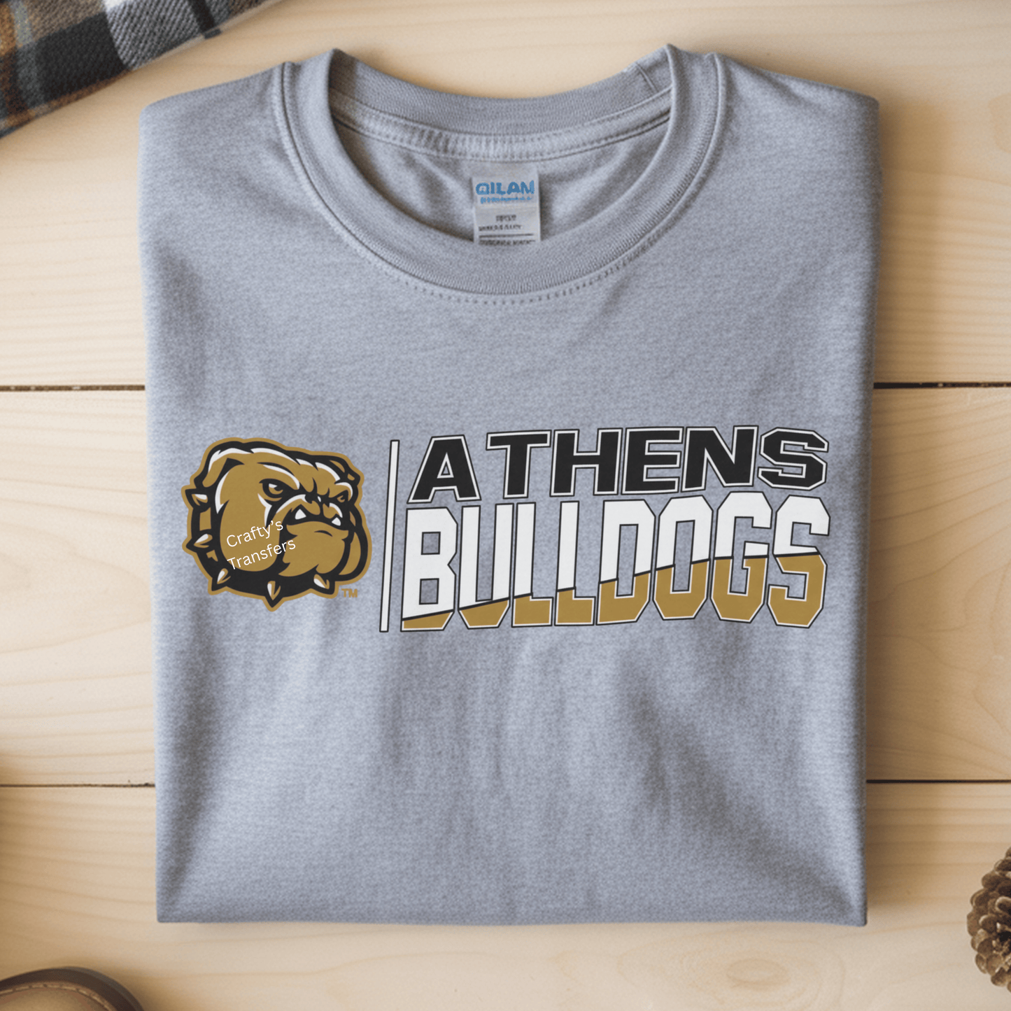 Athens Bulldogs DTF Transfer | School Spirit Bulldogs Heat Press Design for Shirts & Hoodies