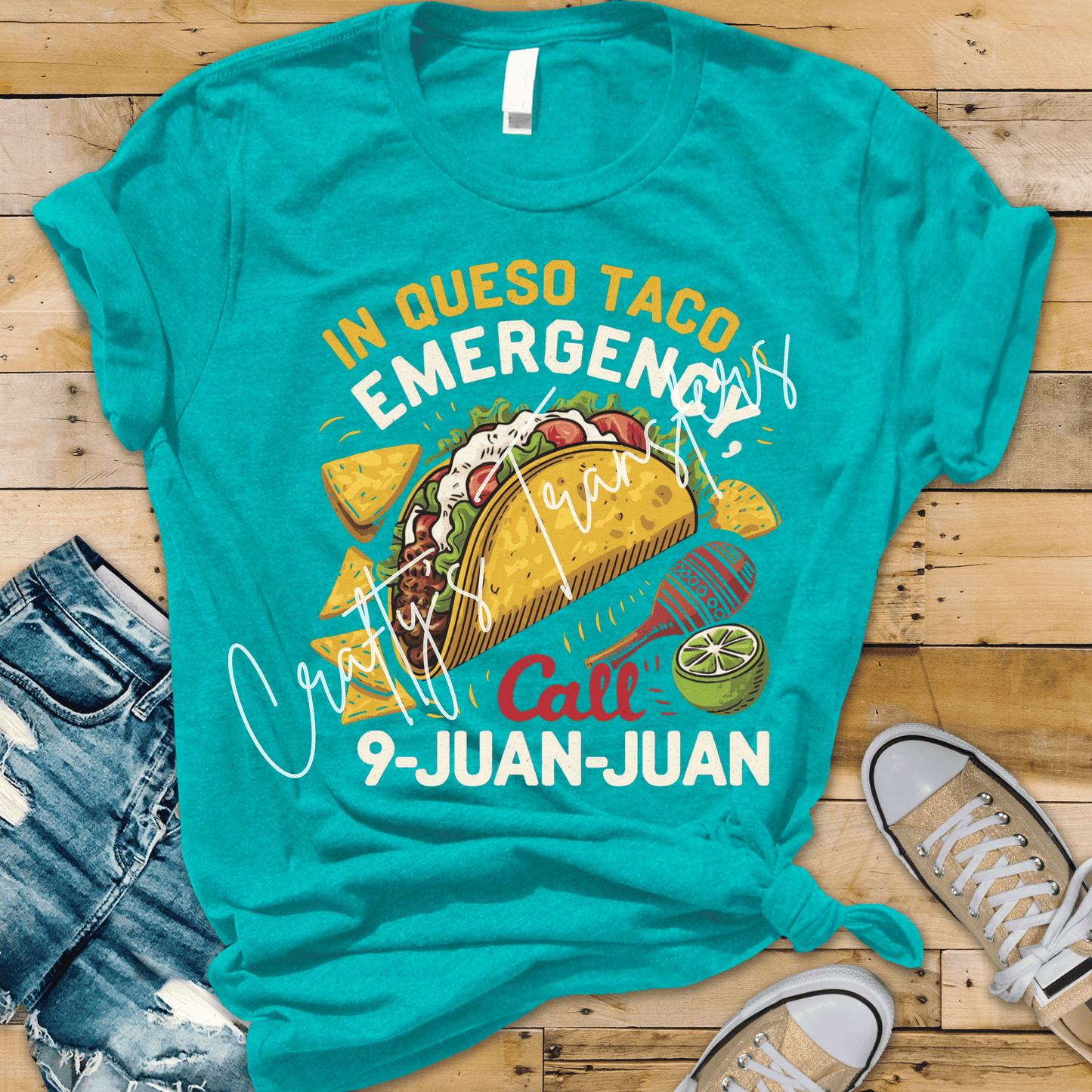 In Queso Taco Emergency DTF Transfer | Funny Cinco de Mayo Taco Shirt Design | Fiesta Food Graphic Tee Transfer