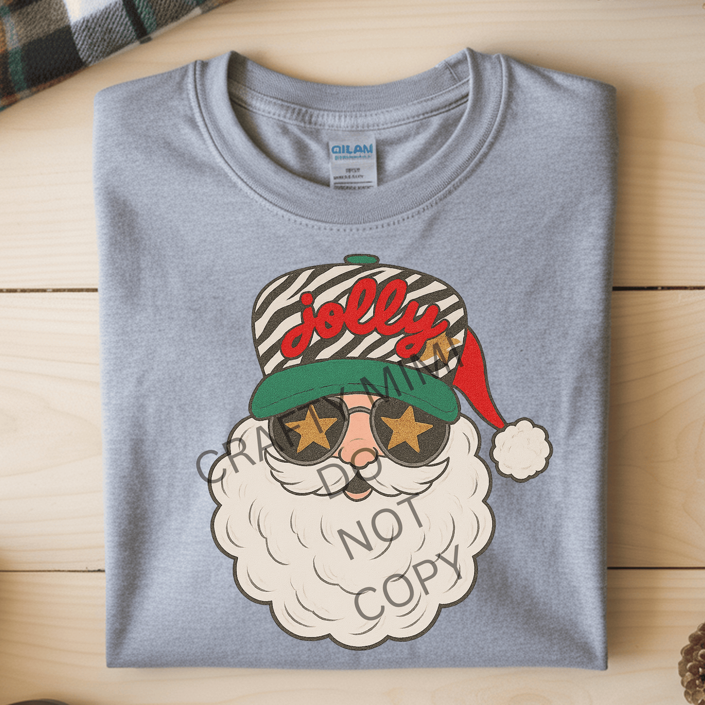 Jolly Santa Green Bill Hat and Zebra Stripes