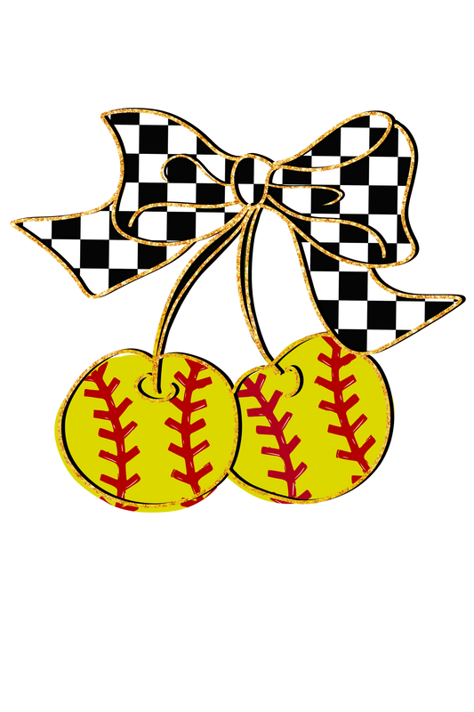 Softball Bow - DTF Transfer