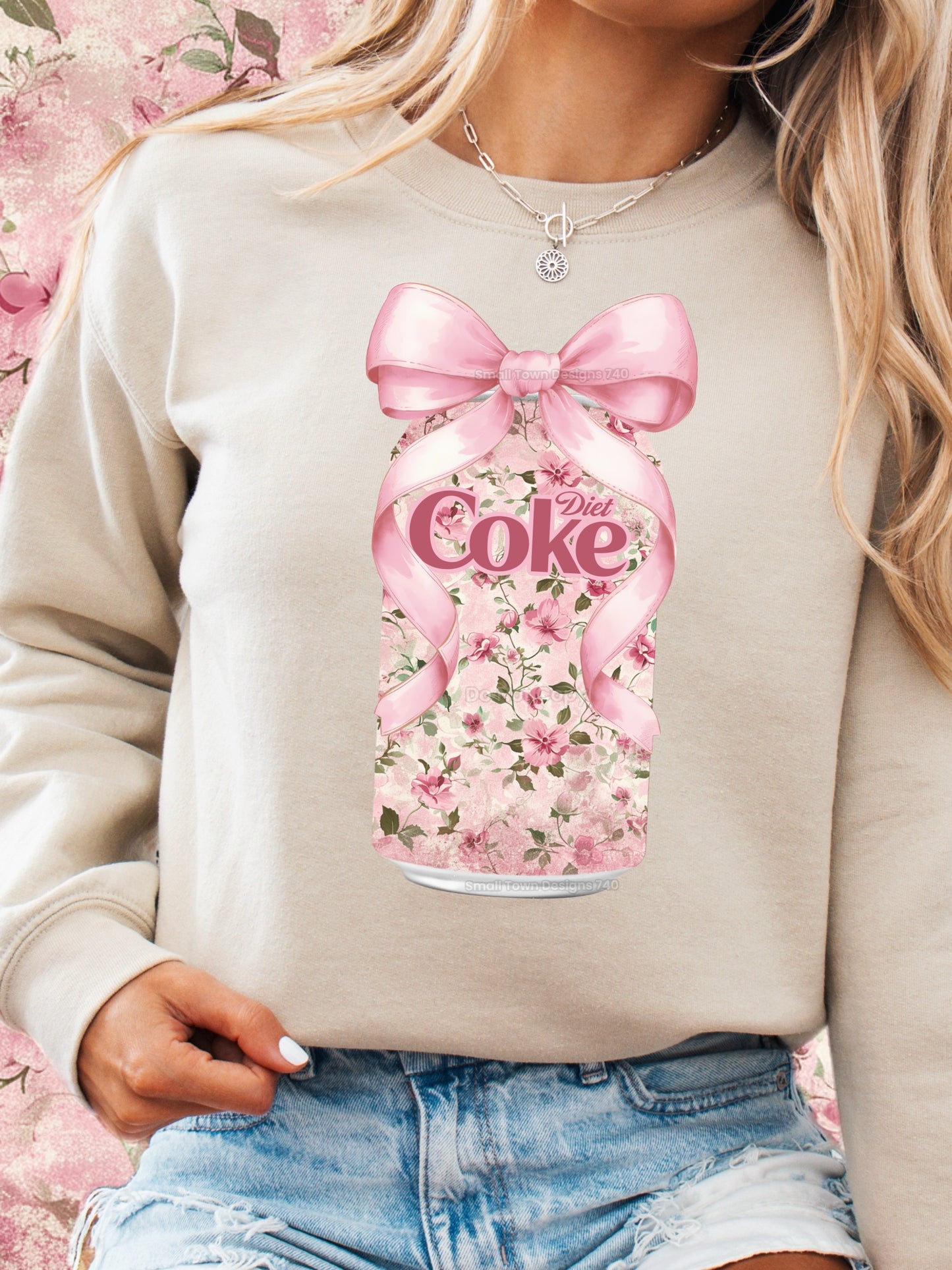 Diet Coke - Pink Bow - DTF Transfer