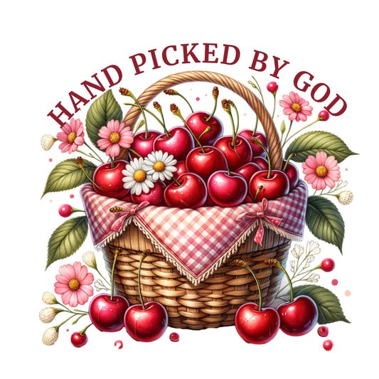 Hand Picked By God - Cherries - DTF Transfer