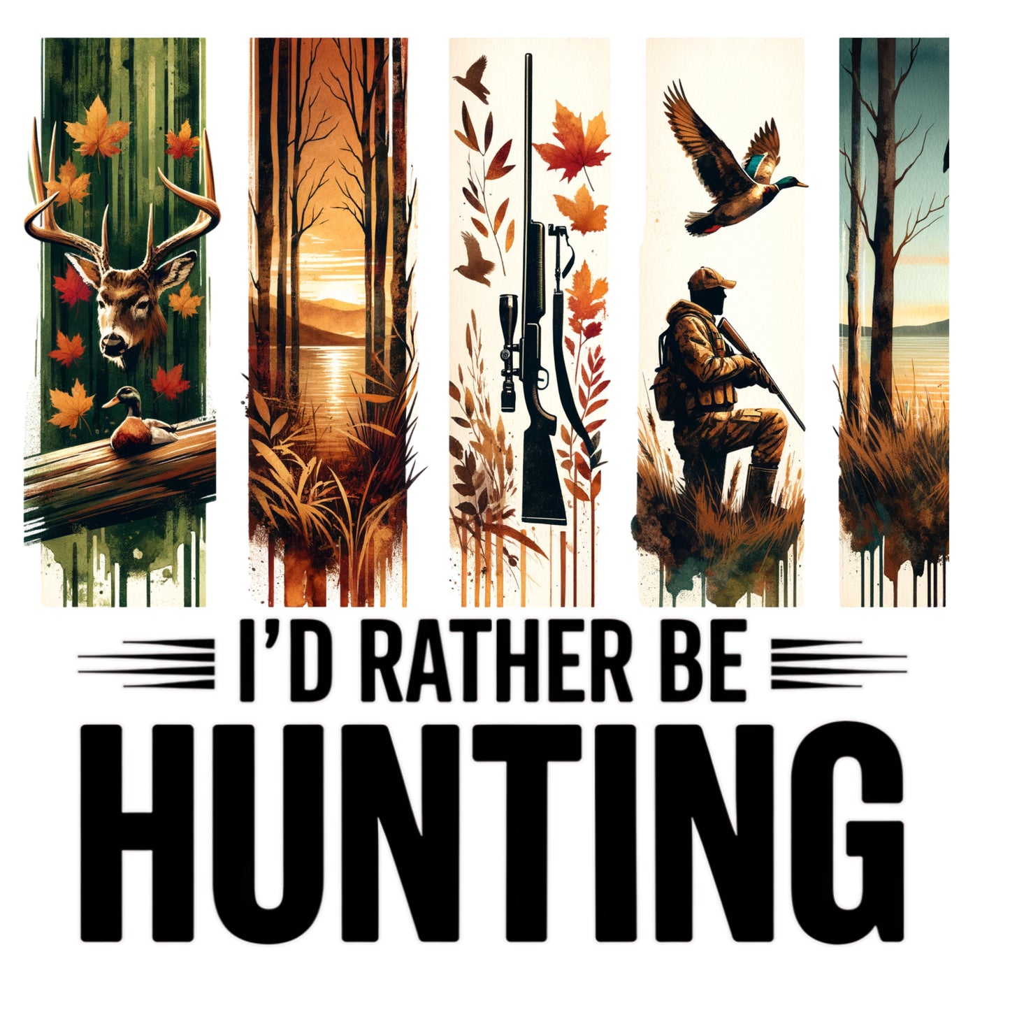 I'd Rather Be Hunting - DTF Transfer