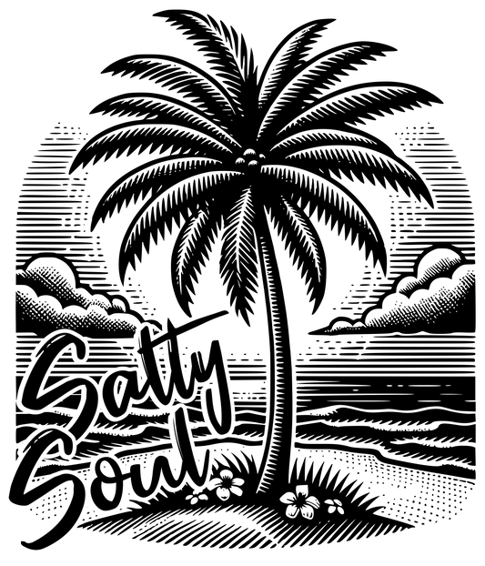 Salty Soul - Black or White - DTF Transfer