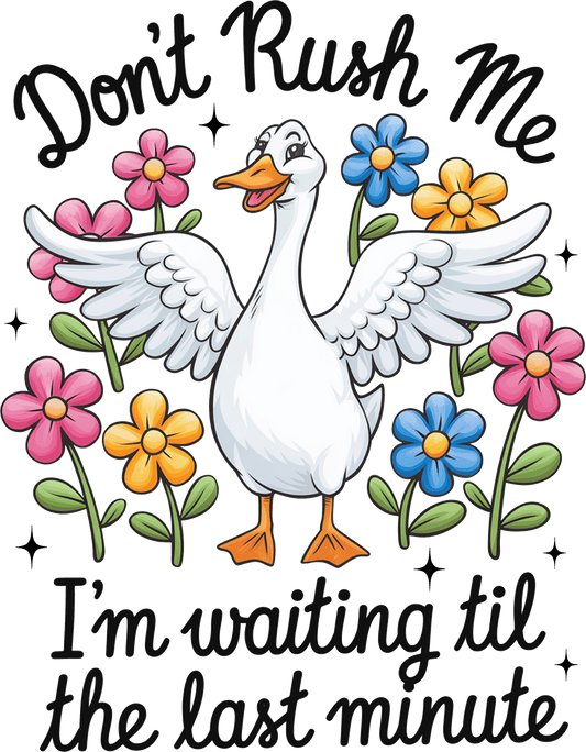 Don't Rush Me I'm Waiting Until the Last Minute - DTF Transfer