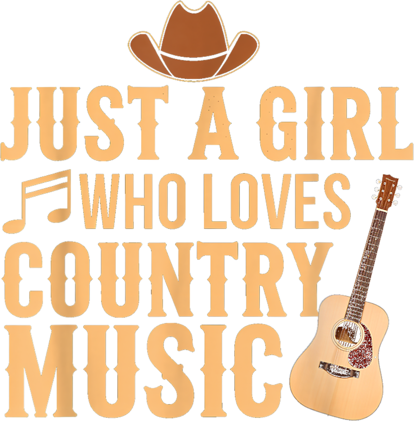 Just A Girl Who Loves Country Music - DTF Transfer