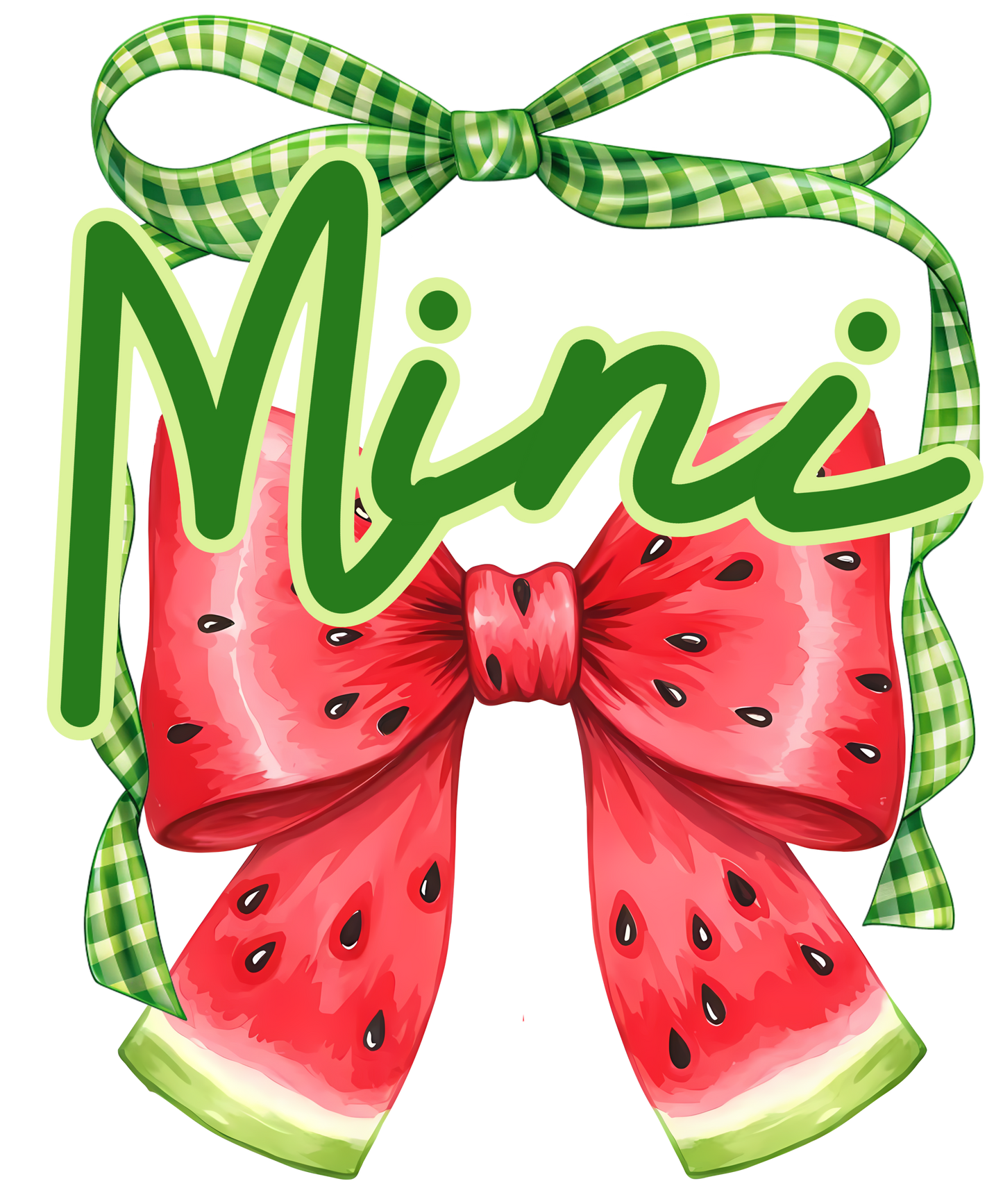 Watermelon Bow DTF Transfer (multiple names to choose from)