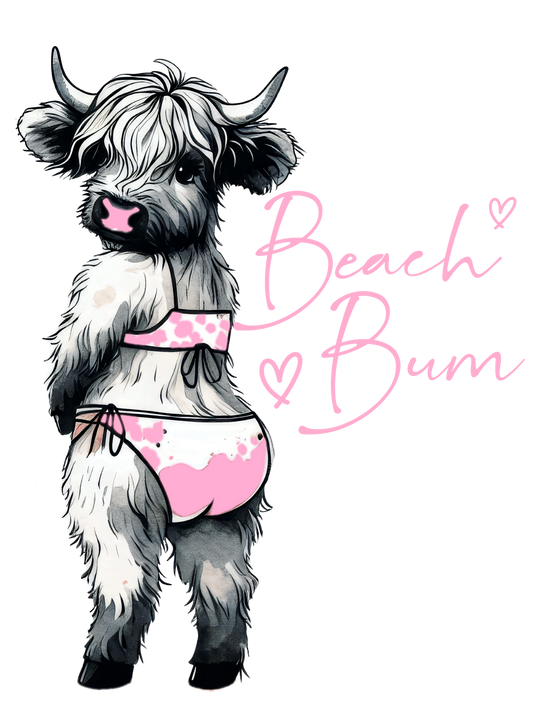 Beach Bum - Highland Cow