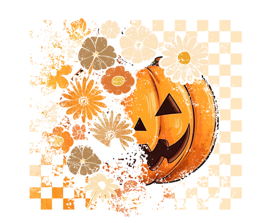 Fall Flowers & Pumpkin