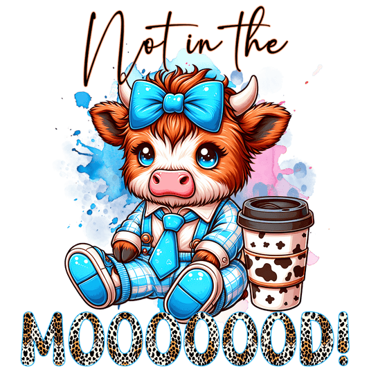 Not In The Moooood - Highland Heifer