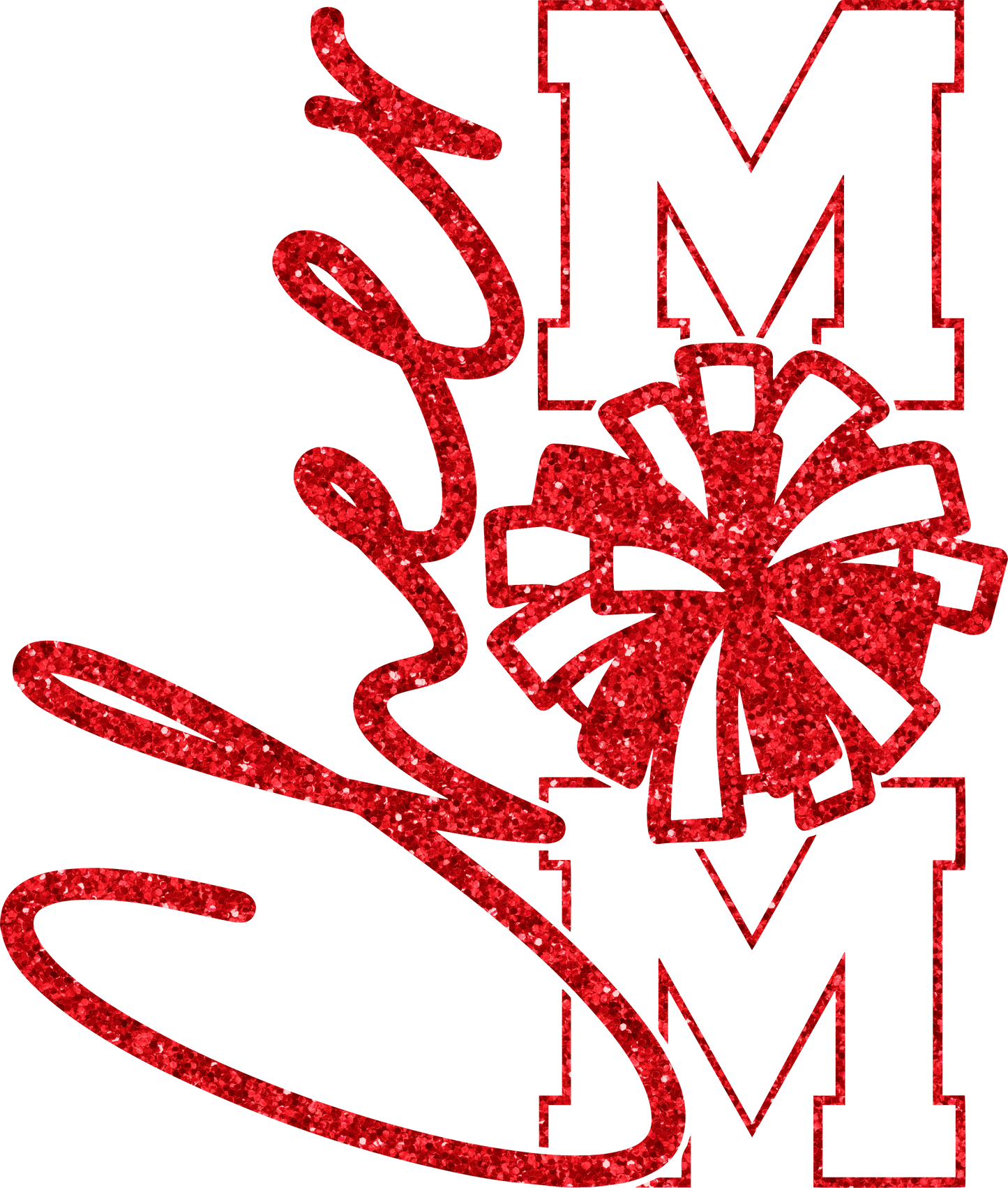 Cheer Mom - Red Glittery