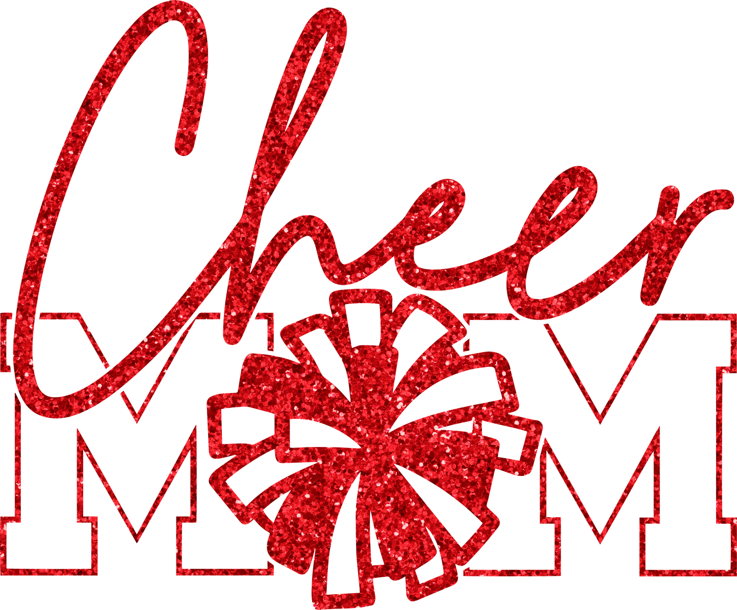 Cheer Mom - Red Glittery