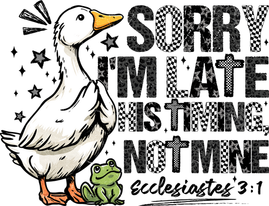 Sorry I'm Late - His Timing Not Mine