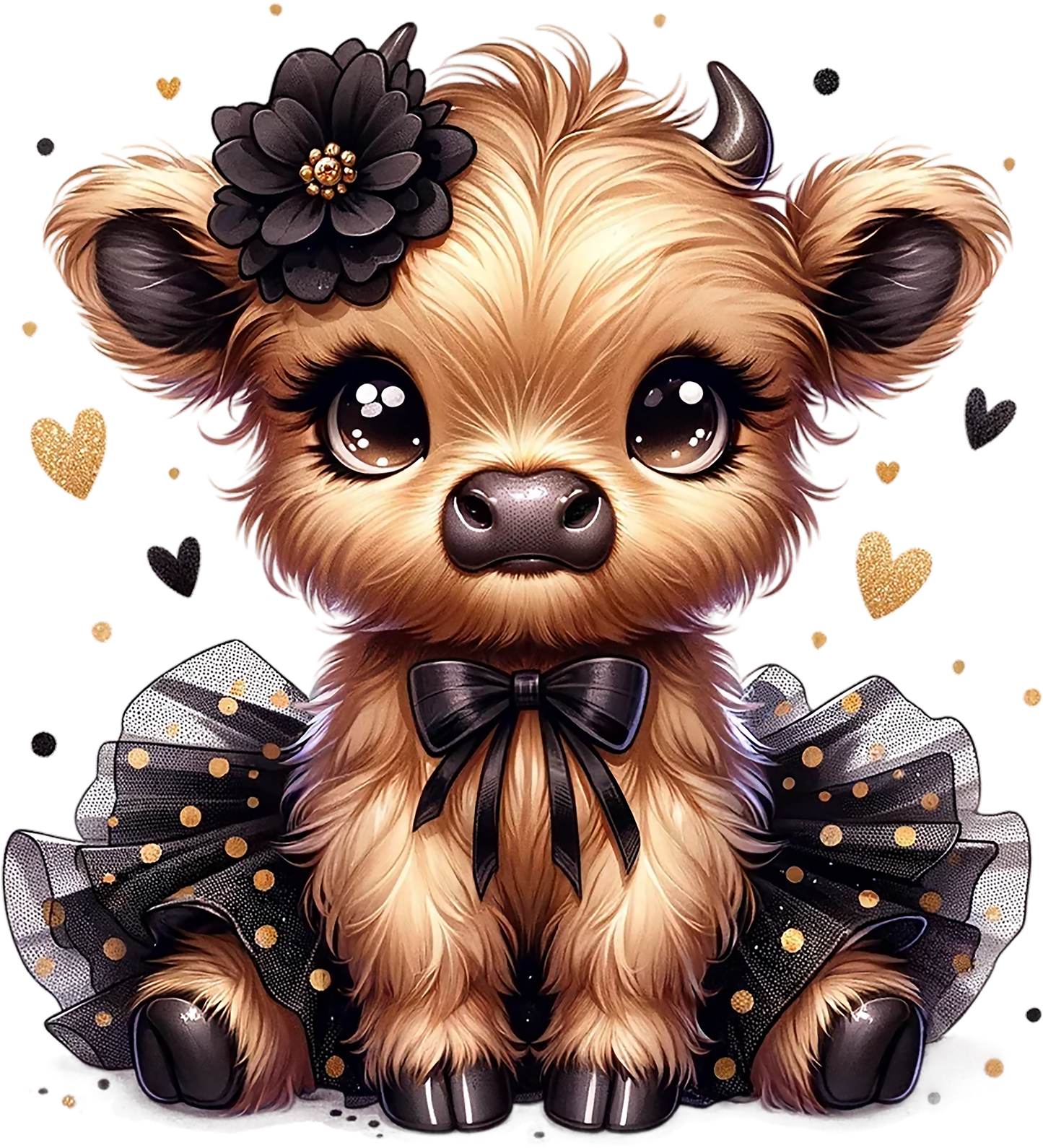 Highland Cow - Black Tutu