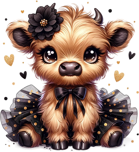 Highland Cow - Black Tutu