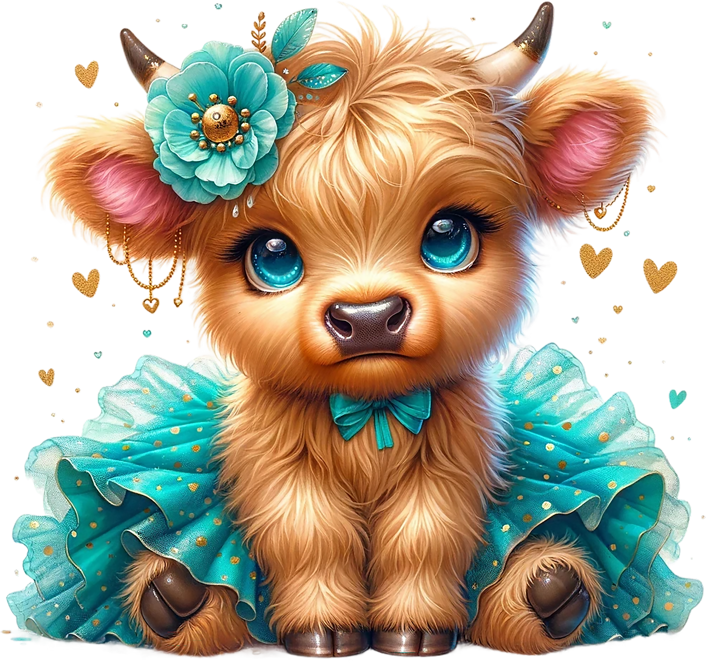 Highland Cow - TealTutu