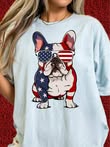 Frenchie 4th of July - DTF Print