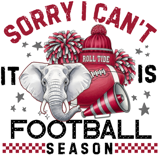 Sorry I Can't It's Football Season - Alabama