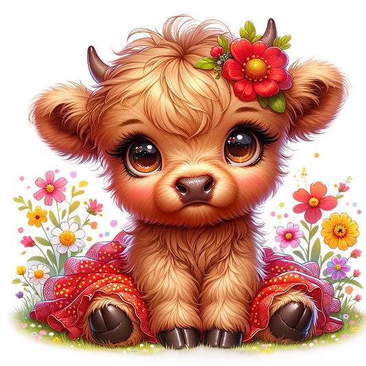 Highland Cow Tutu Red