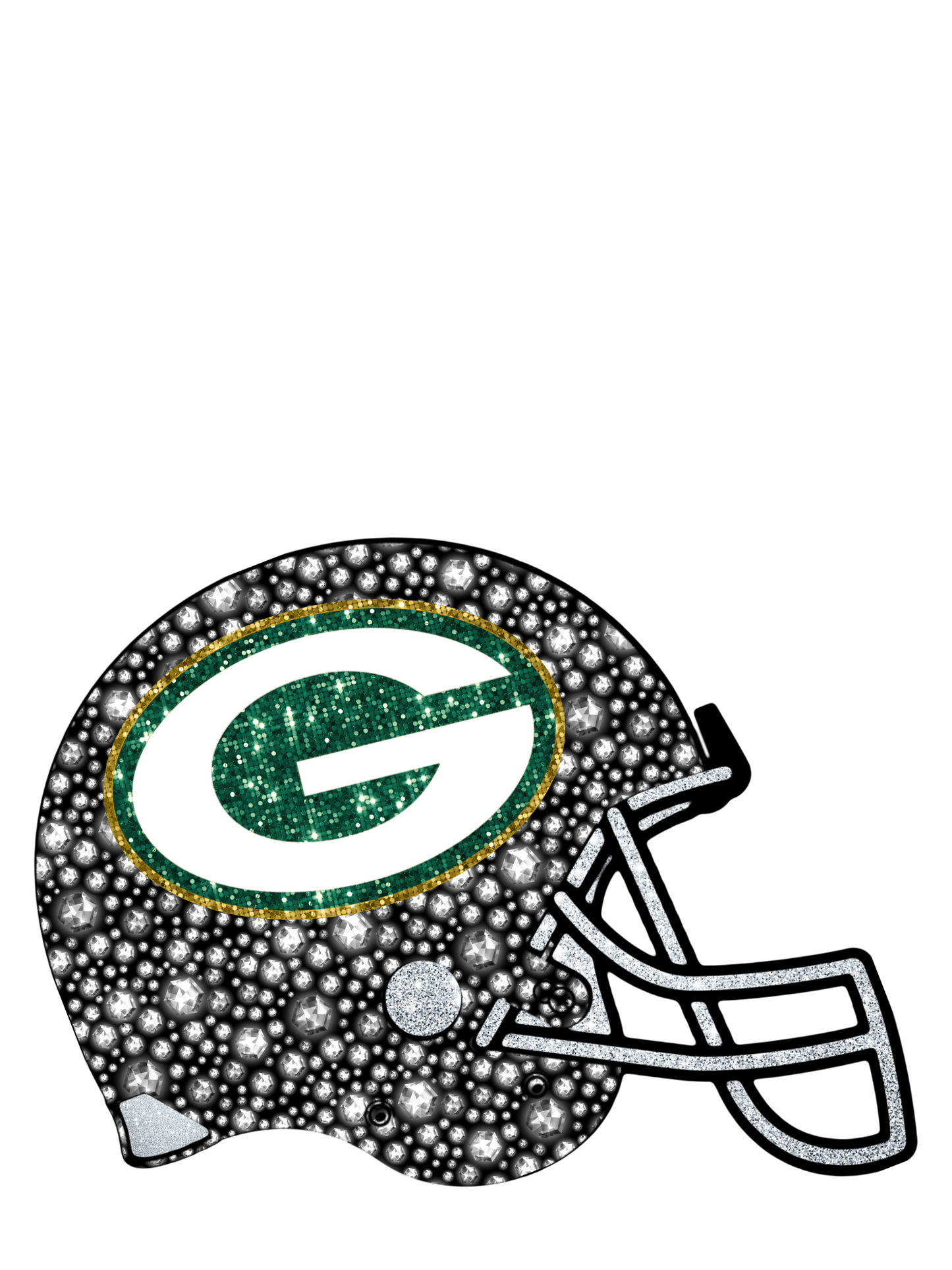 Green Bay Packers Rhinestone Helmet & Sleeve