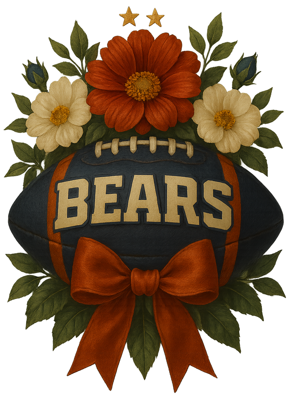 Chicago Bears Football Tattoo Style Coquette